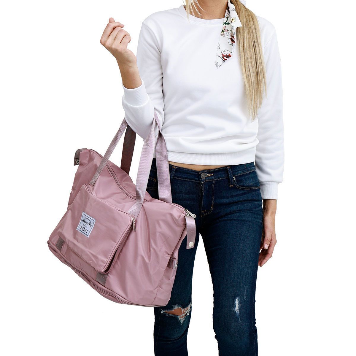 Womens Folding Bags Waterproof Tote Duffle Bag Handbag Large Capacity Travel USA