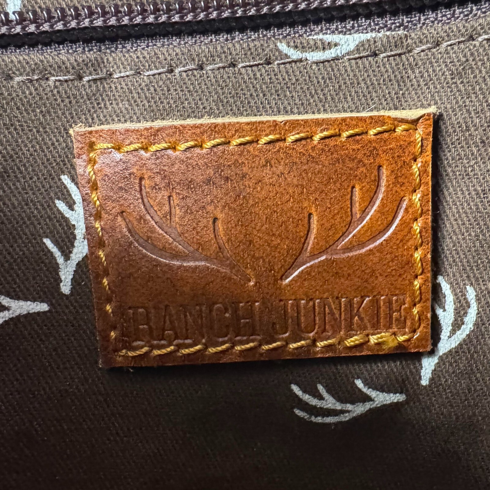 Ranch Junkie Crossbody Purse WOMENS Brown Leather Zip Close Shoulder Bag
