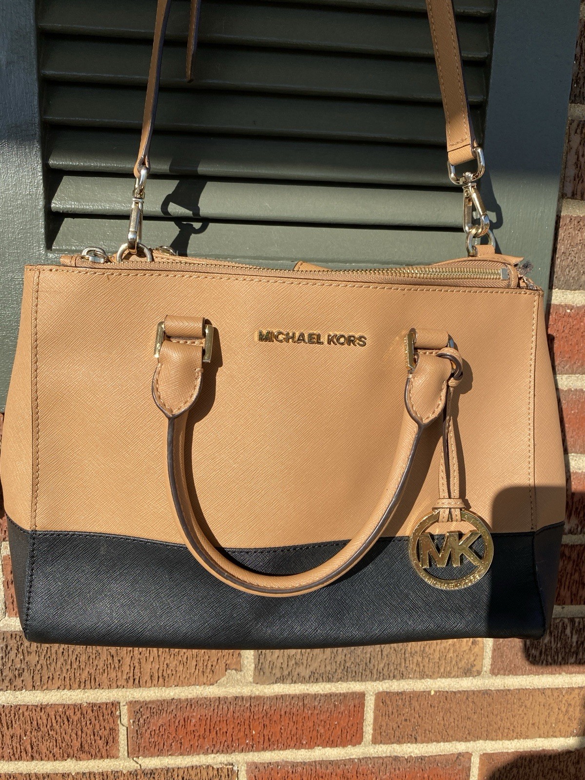 Michael Kors Sutton Suntan and Black- Rare