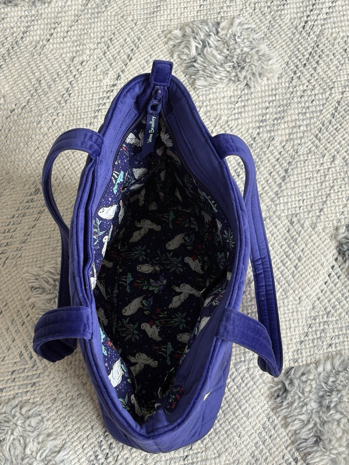 Vera Bradley Harry Potter Retired Forbidden Forest Purple HP Tote Hedwig Snitch
