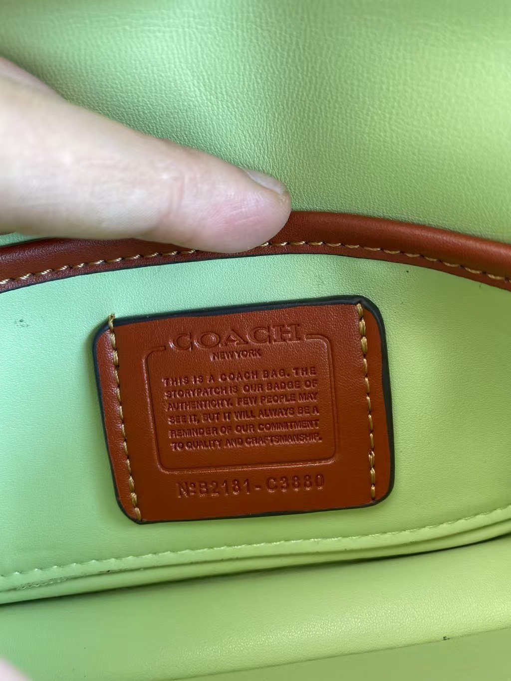 Coach Pillow Tabby 18 Soft Leather Crossbody Bag in Light Lime Green C3880