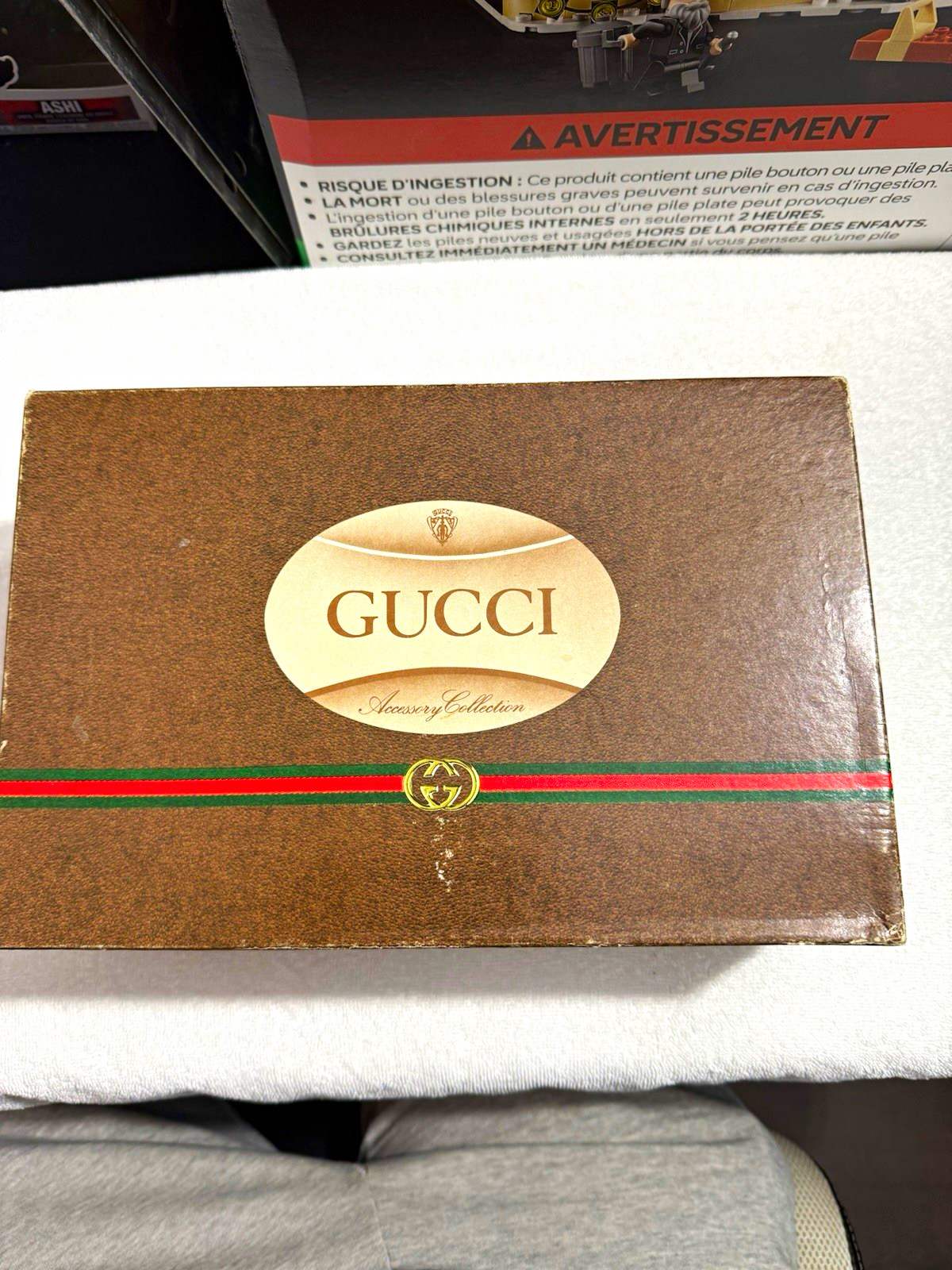 Gucci GG Monogram Vintage Medium Clutch Pouch Beige Snap, Inner Pockets Box