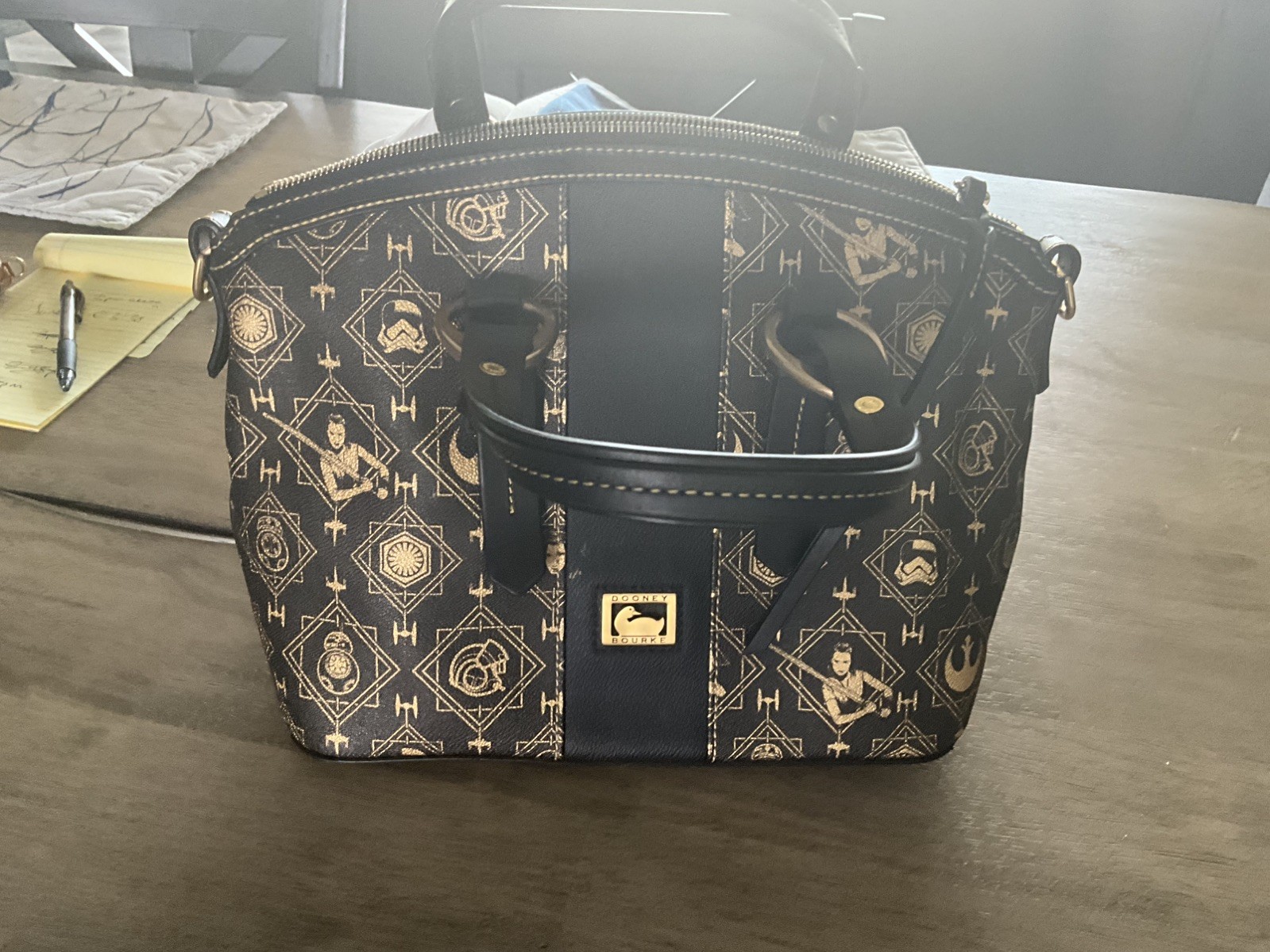 Disney DOONEY & BOURKE Star Wars Last Jedi Tote, Bag with registration card.
