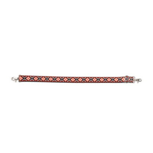 Myra Geometric Vista Accessory Strap In Orange and Blue
