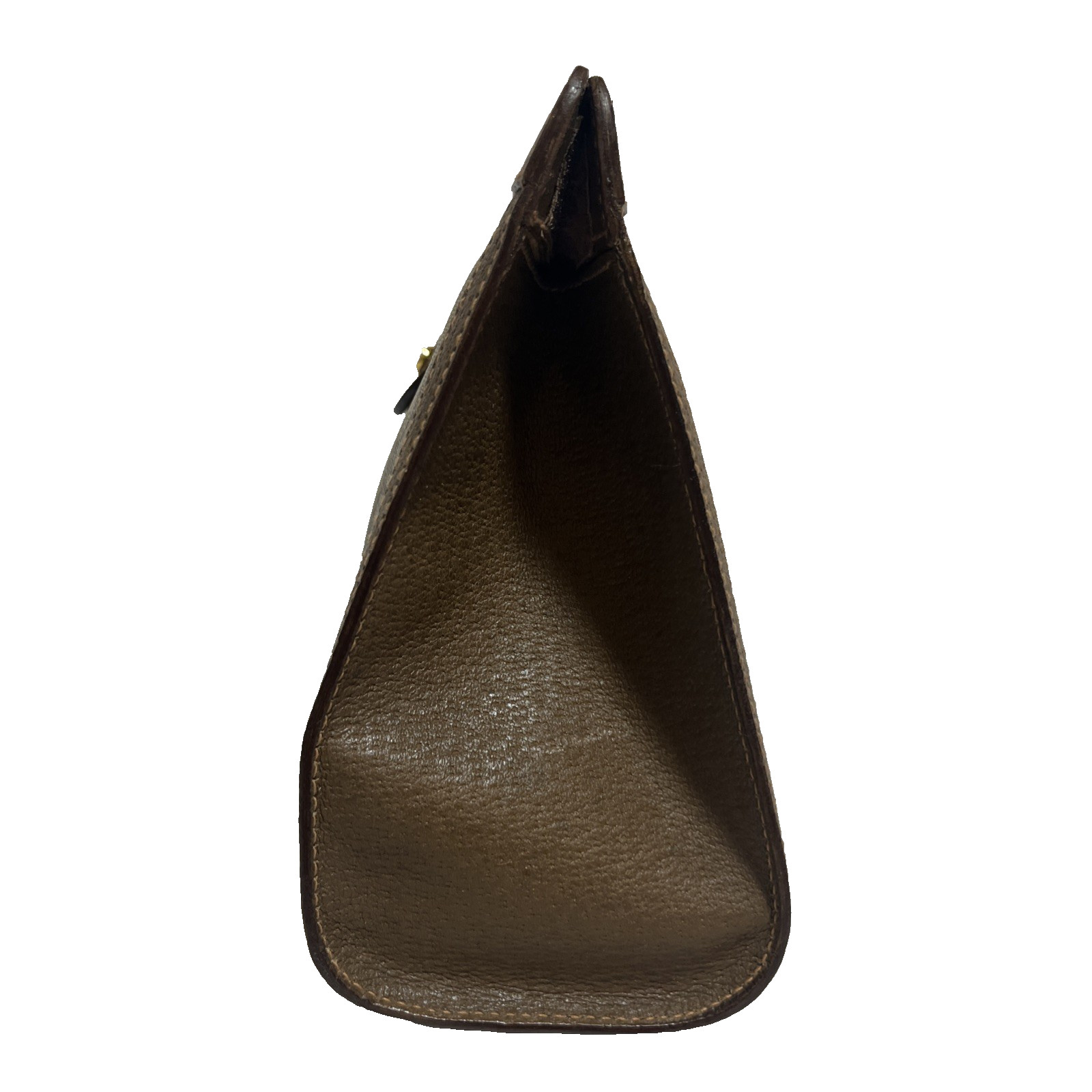 Vintage GUCCI Sherry Line GG Clutch Bag PVC Canvas Leather Authentic