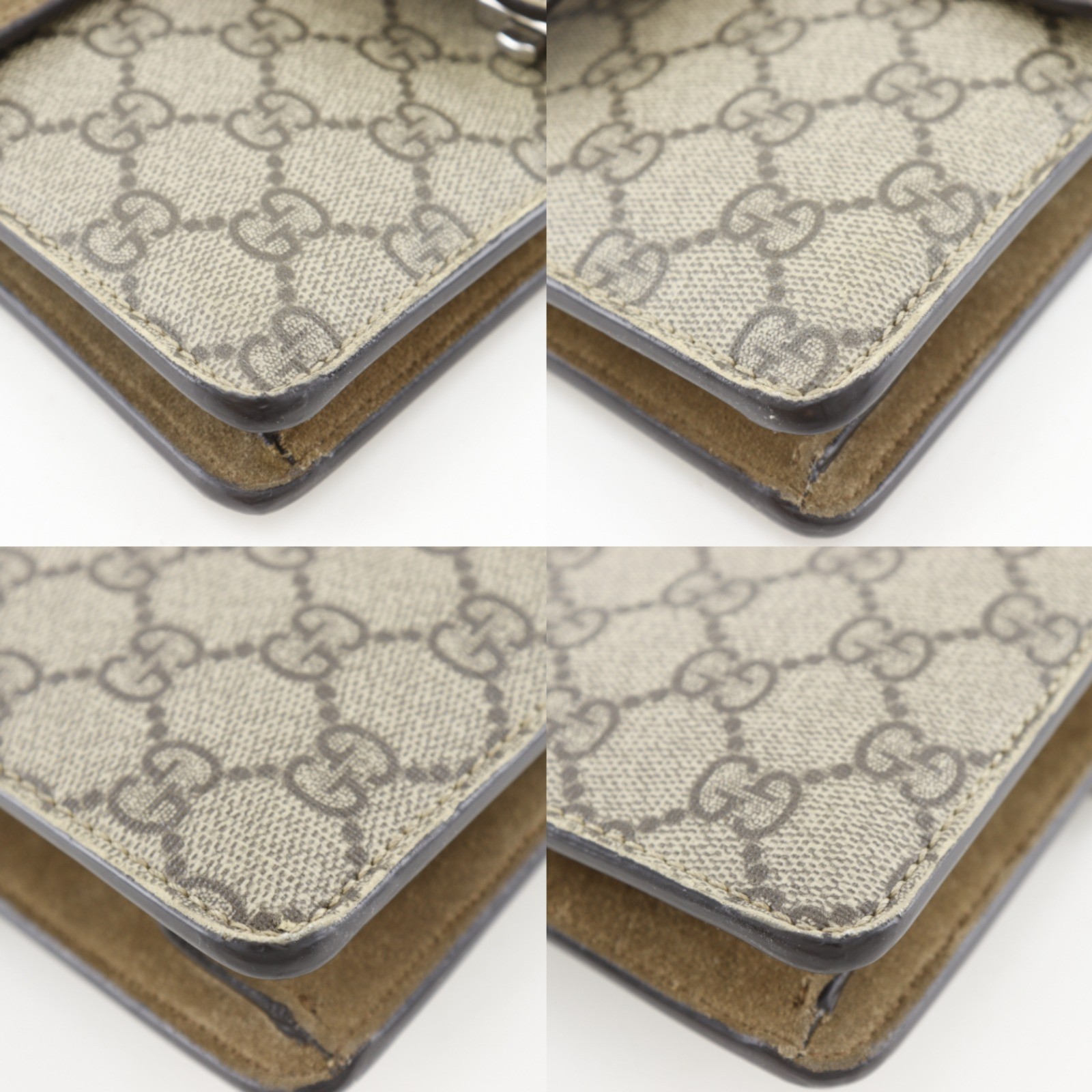GUCCI Dionysus Mini Chain Shoulder Shoulder Bag 421970 Brown GG Supreme Ca…