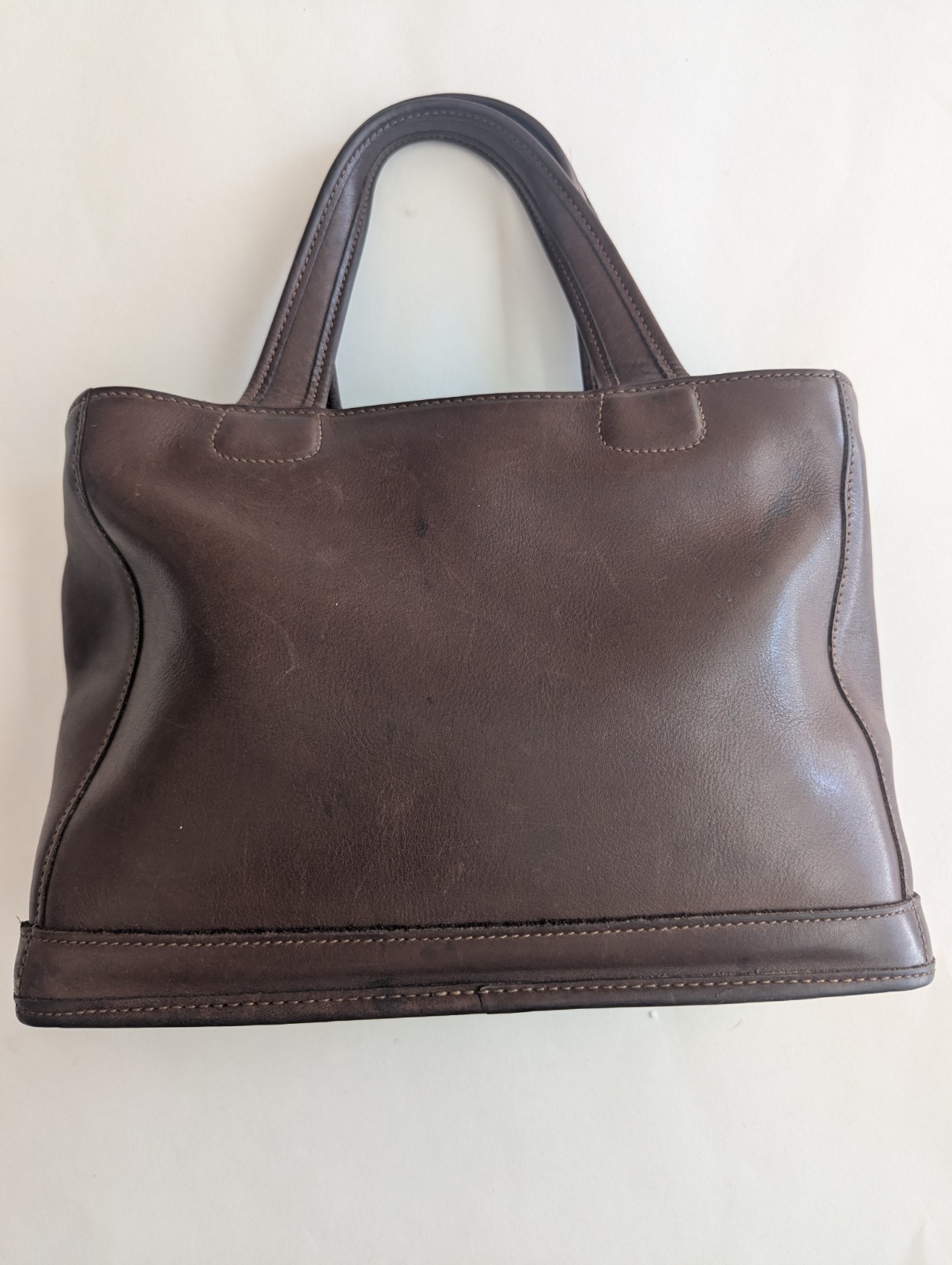 Vintage Coach Bleecker Satchel 9303 Mahogany Brown Leather Tote Bag