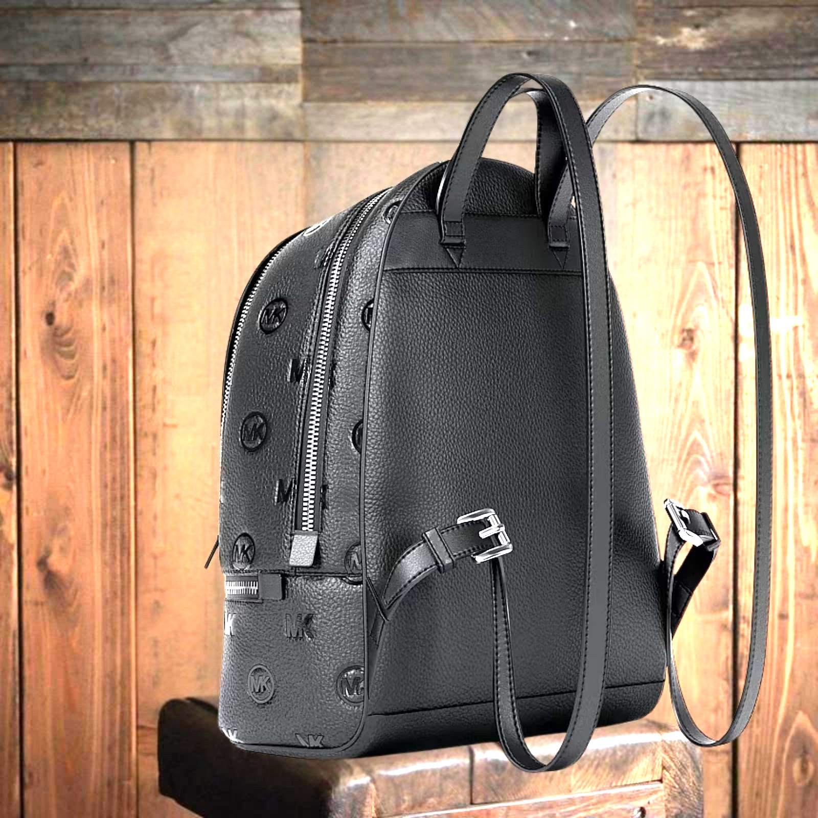 Michael Kors Rhea Lady Medium School Fashion Shoulder Satchel Backpack Bag Black
