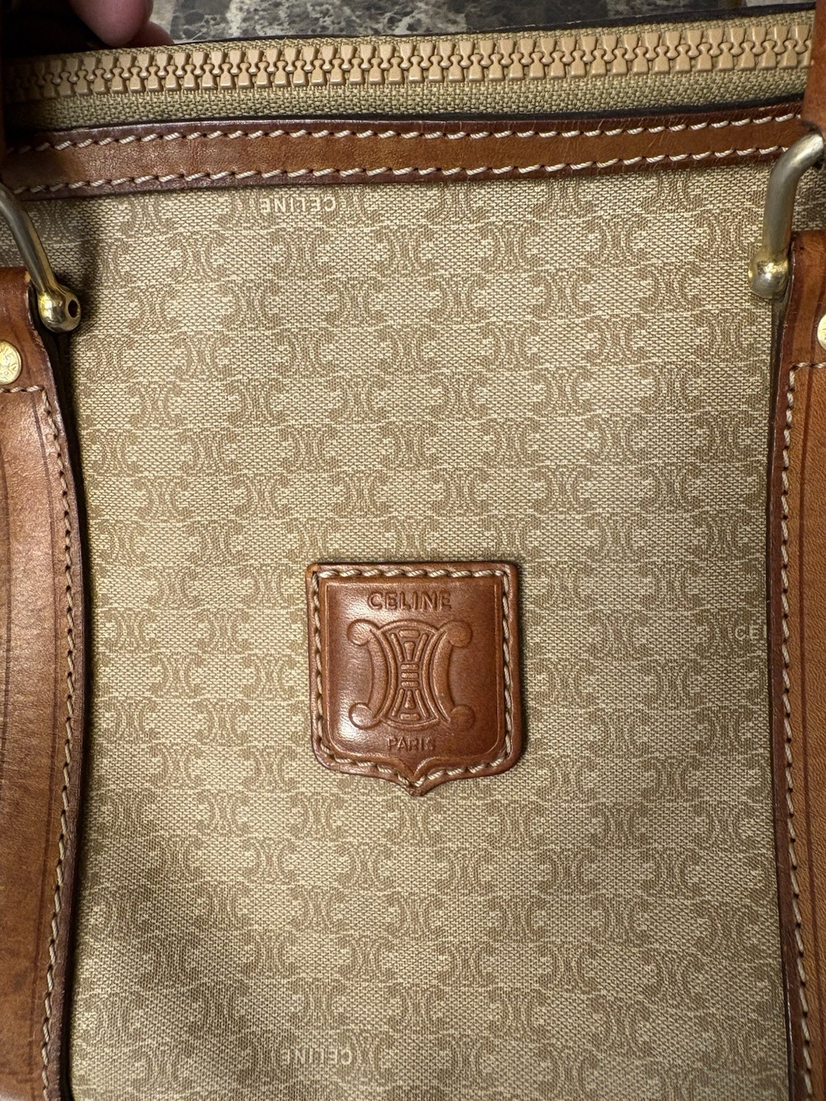 Celine Macadam Triomphe Mini Boston Bag