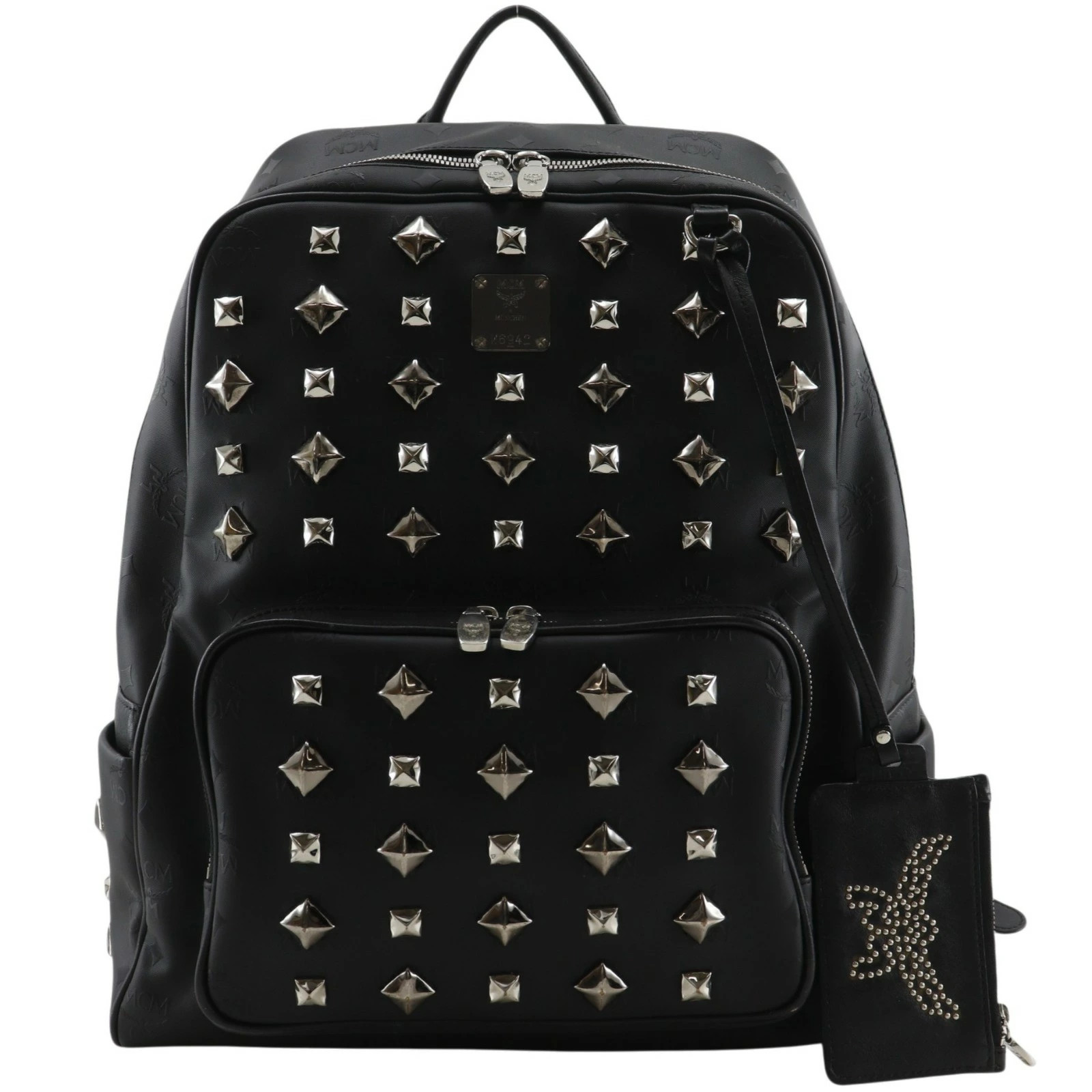 MCM Studs Backpack PVC Black Men’s Bag #NB2559