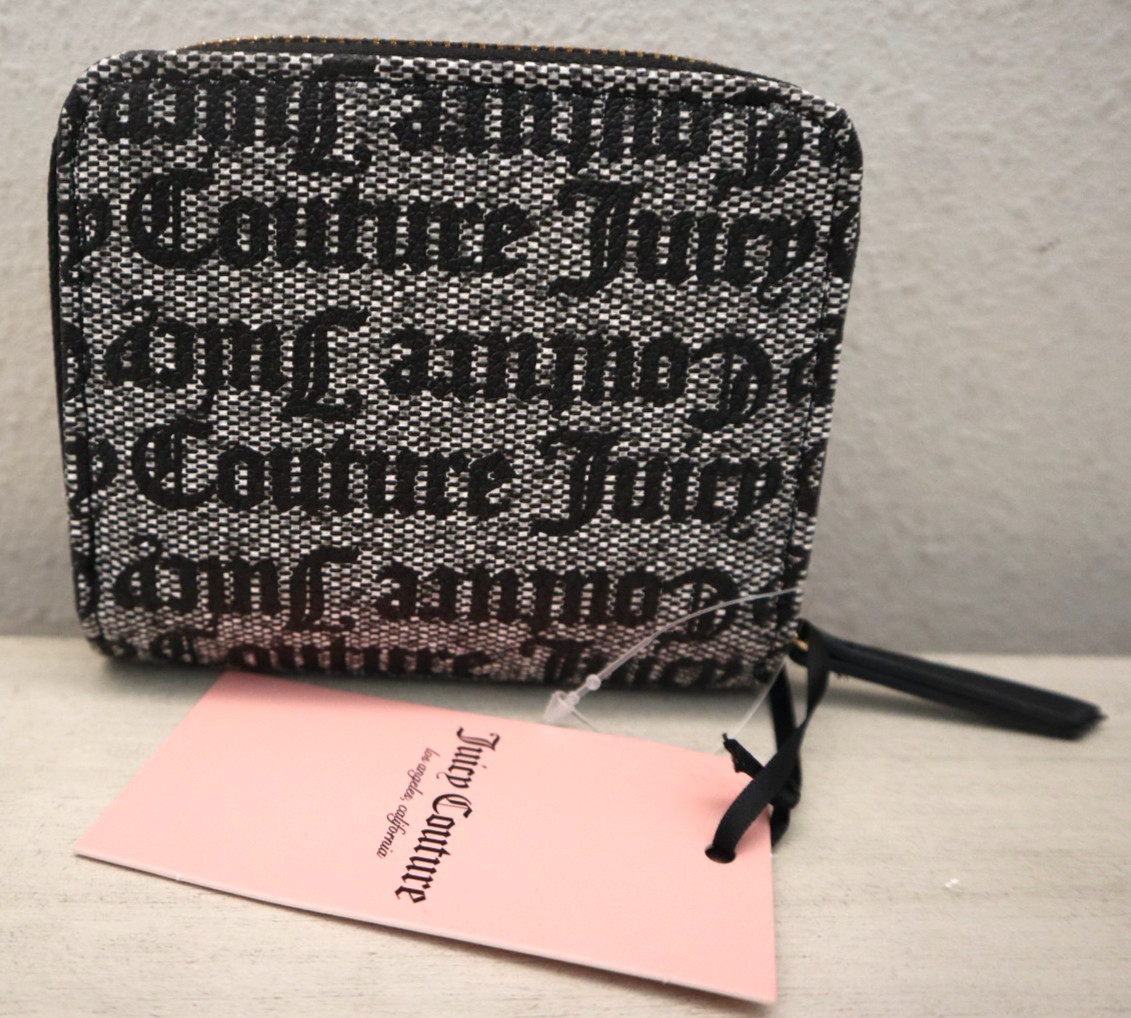 Juicy Couture 13JCD4CBU-JBB Black/Beige Freshly Picked Small Zip Around Wallet