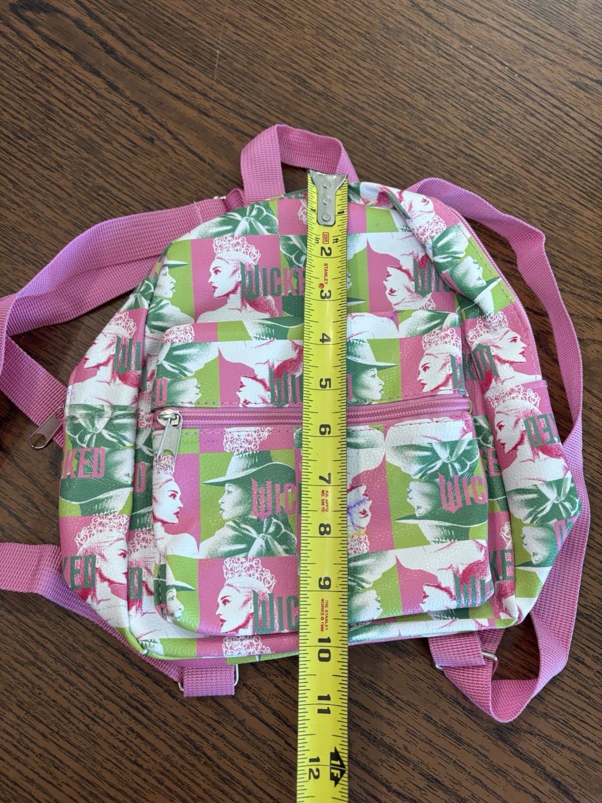 Licensed Wicked Mini Backpack Glinda Elphaba Purse Handbag Movie Pink Green