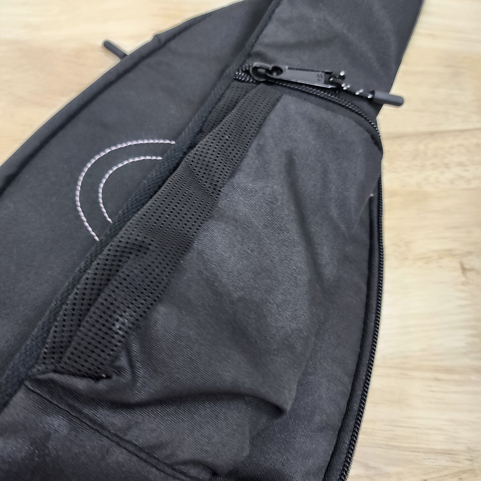 Champion Sling Bag Crossbody Backpack Black Pink Logo Athletic Travel Vacation