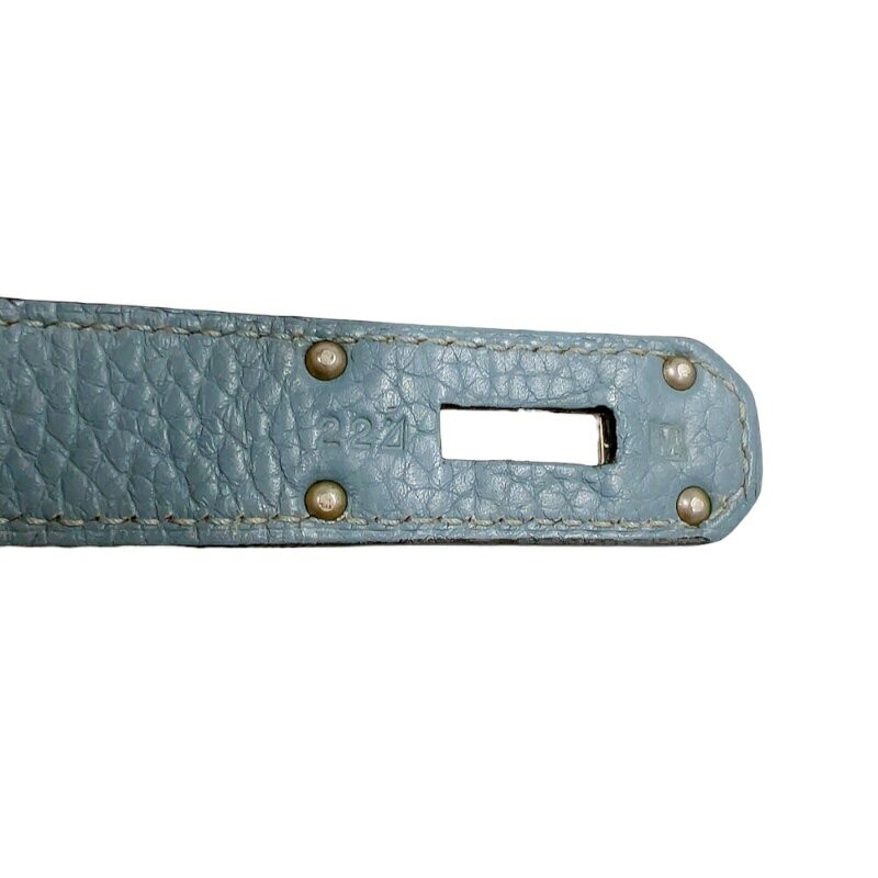 Hermes Jypsiere 37 Shoulder Bag 14.6in Taurillon Clemence Leather Ciel Blue 99