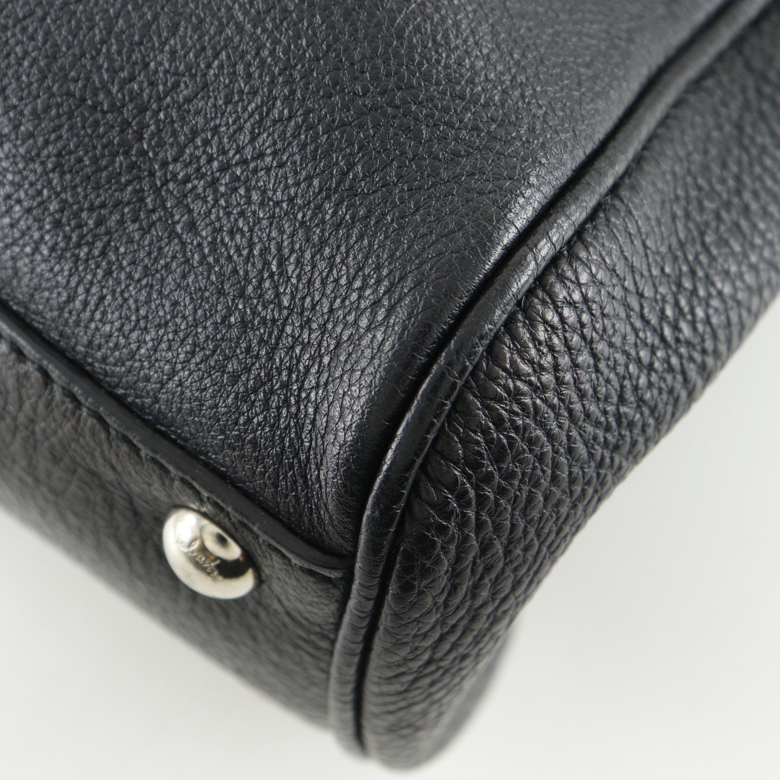 Salvatore Ferragamo FZ-21 C922 Gancini Tote Bag black Calfskin Women