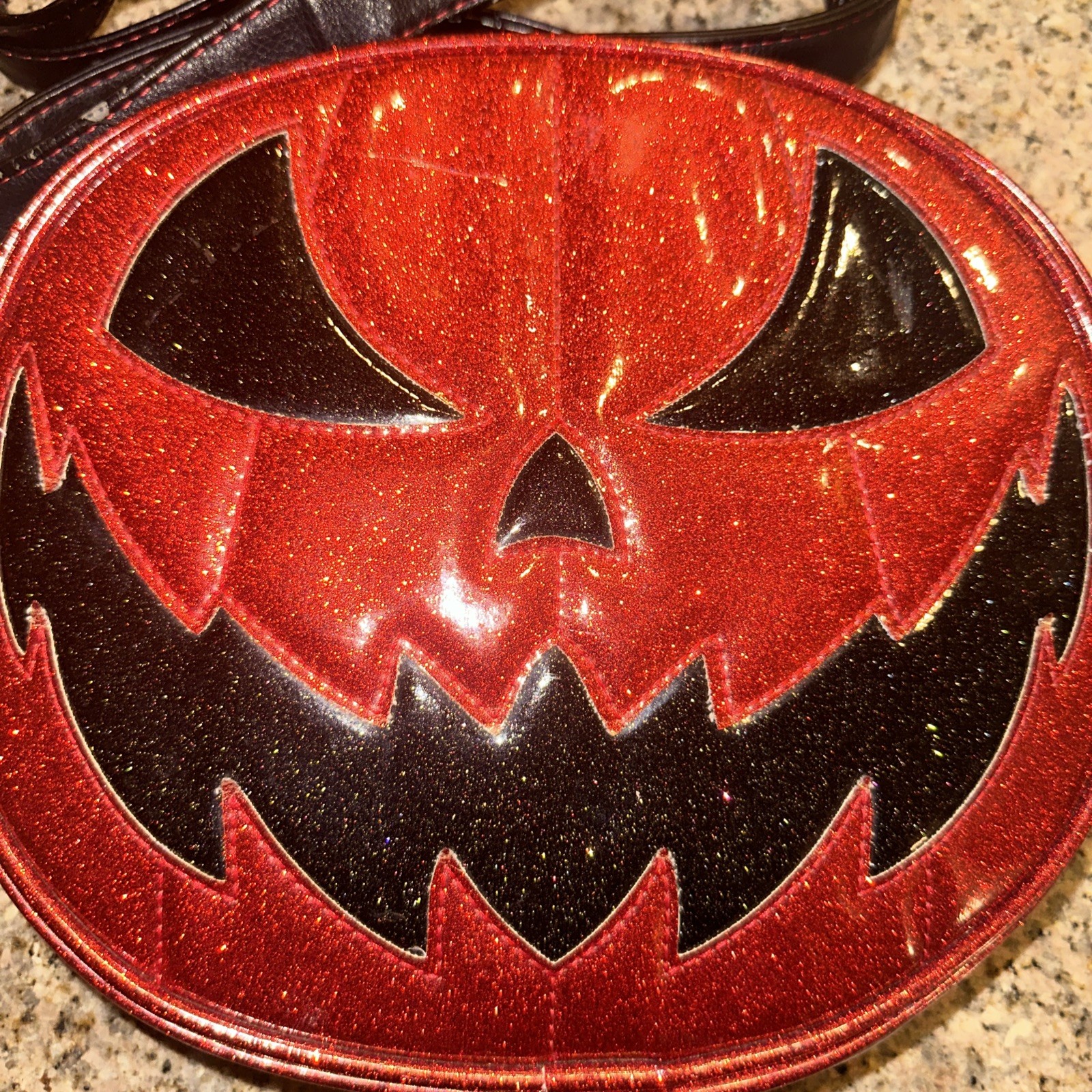 Love Pain And Stitches Jack O Lantern Crossbody Purse Pumpkin Kult Red Chrome