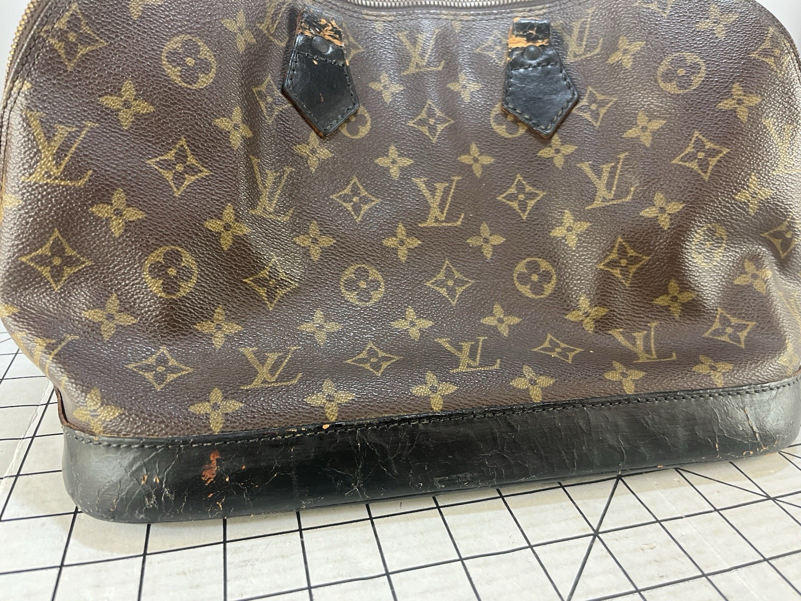 Vintage Louis Vuitton Monogram Alma PM Handbag As Is Repair TLC Missing Handles