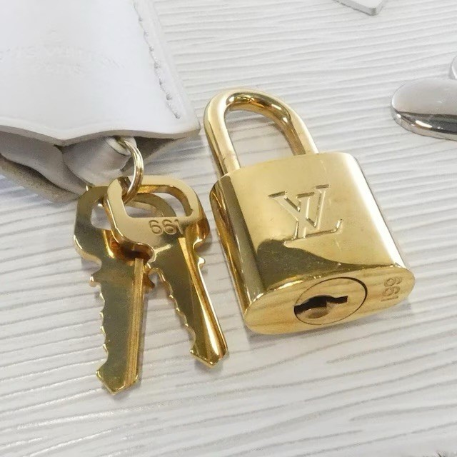 Louis Vuitton Alma BB Love Lock Epi White Limited Edition