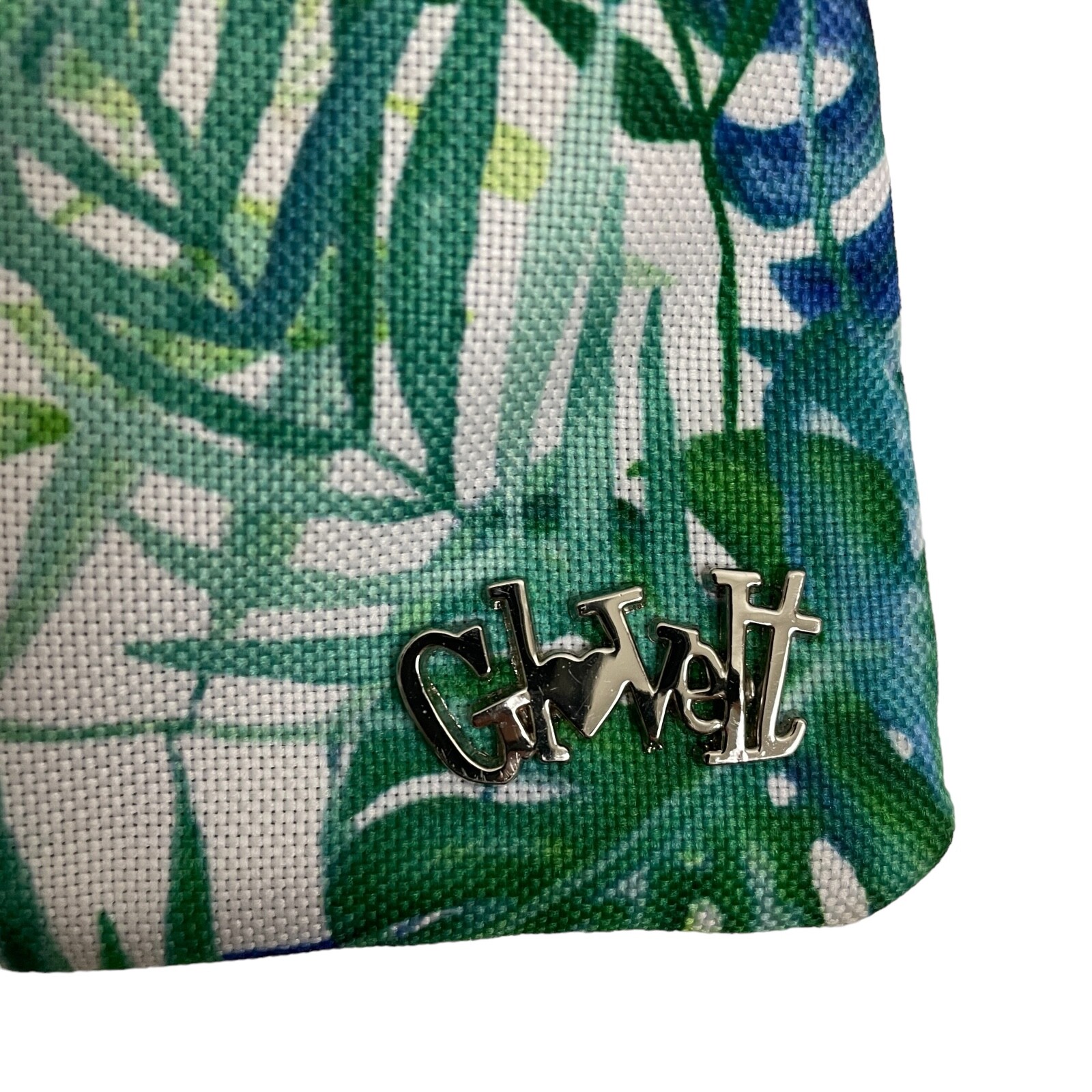 Glove It Crossbody Bag Purse Womens Floral Tropical Leaf Multi Zip Polyester