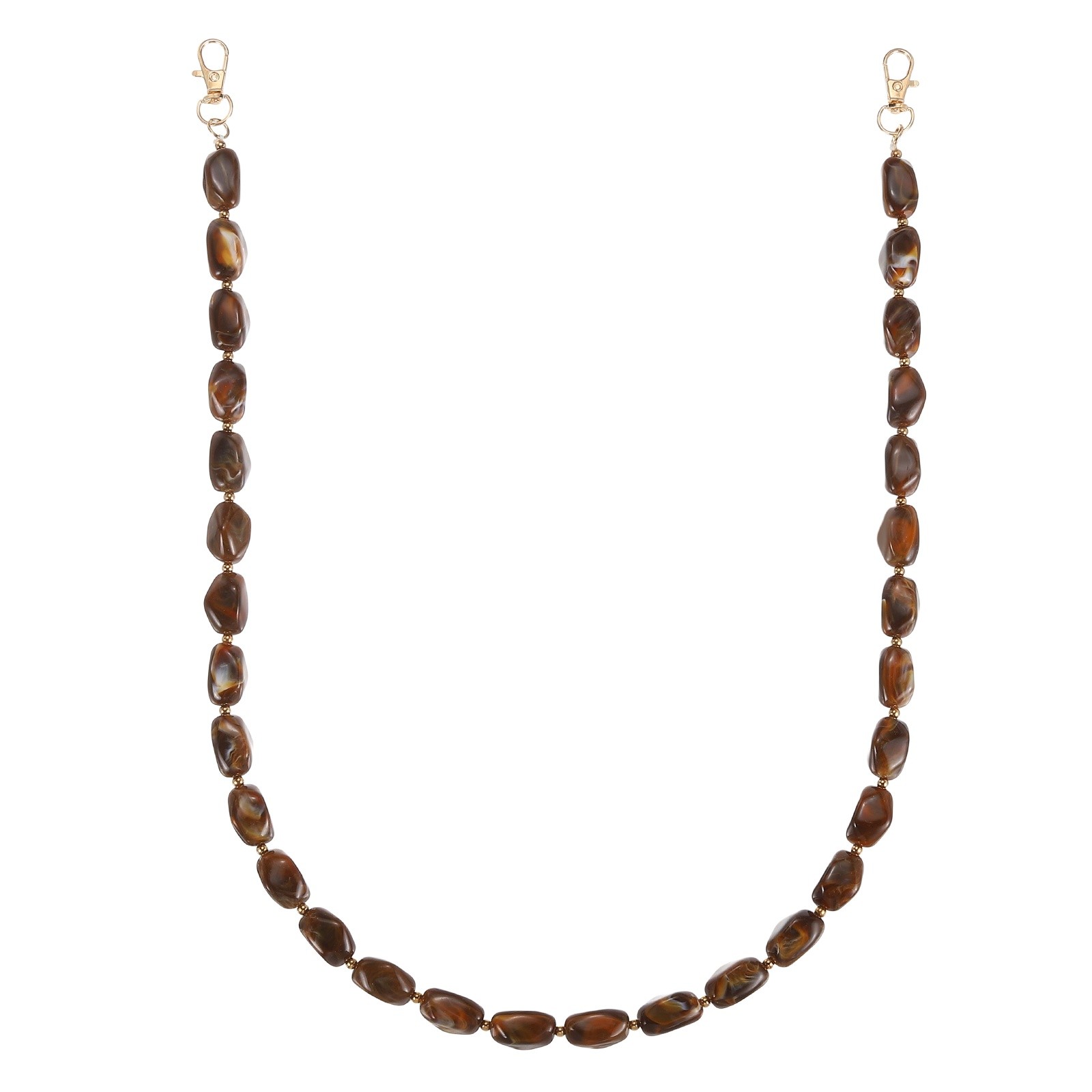 Bead Purse Strap Acrylic Purse Chain Extender, 30.12″, Coffee