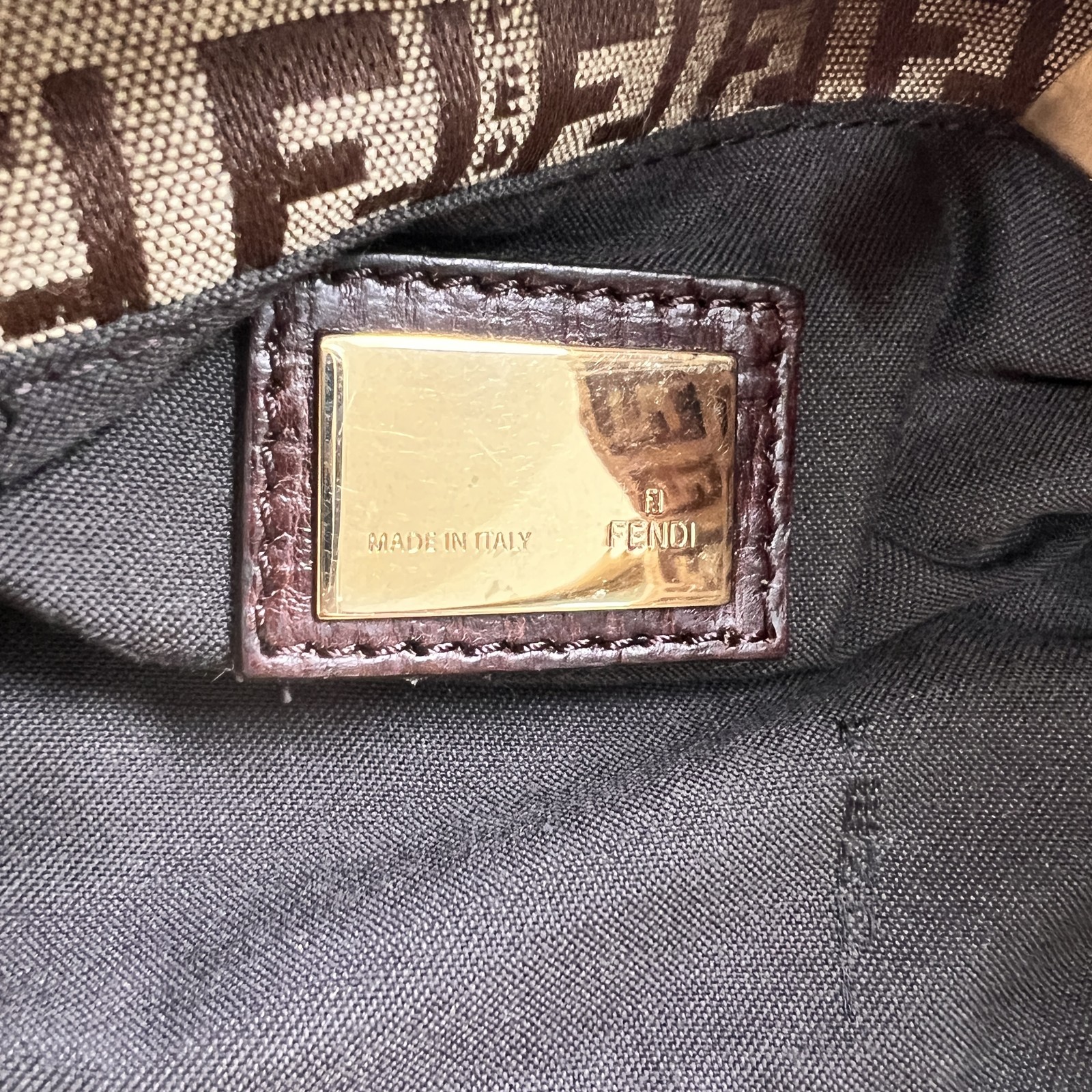 FENDI Tote Bag Brown A-13703