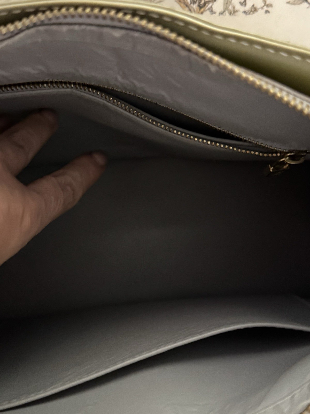 Louis Vuitton Houston Tote Green Leather Monogram Vernis