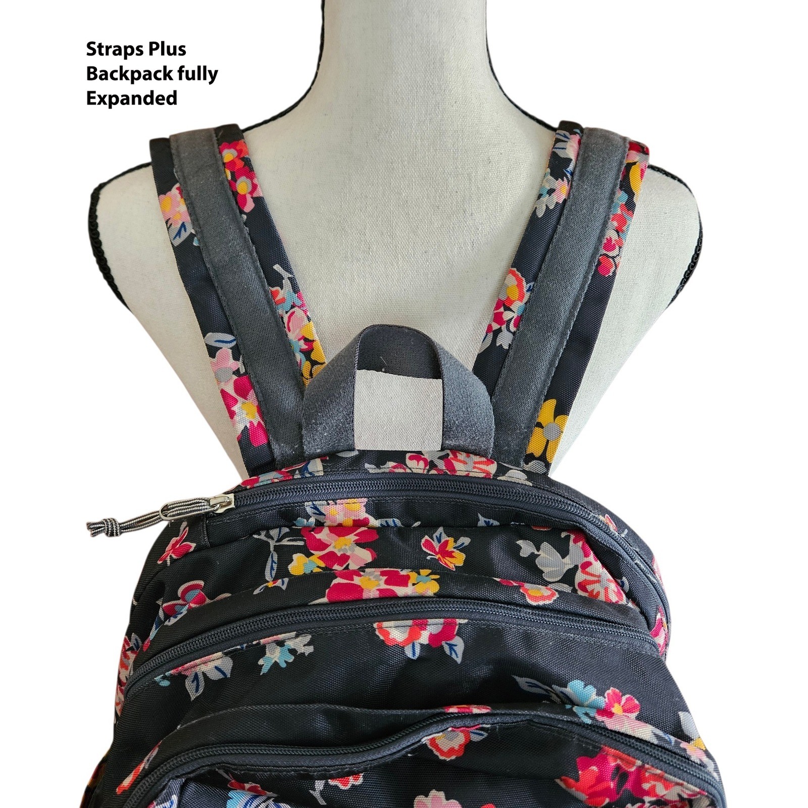 Vera Bradley Lighten Up Grand Backpack Tossed Posies Computer/Travel/School