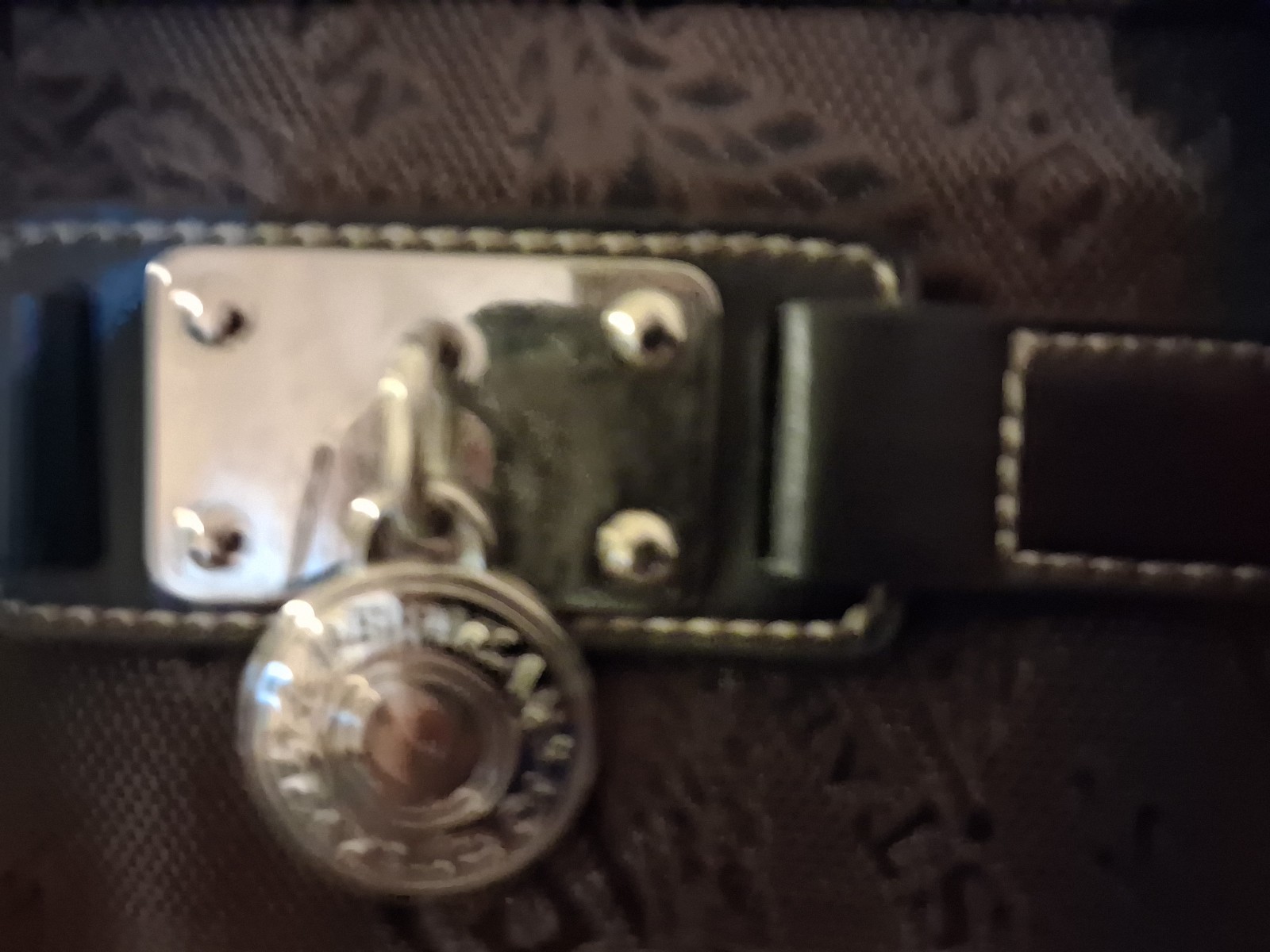 American Living Brown Shoulder Bag Logo Buckle Accent Zip Inner Pockets