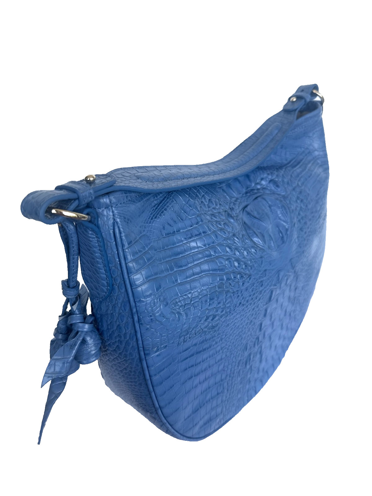 Brahmin Kathleen Rose Large Shoulder Bag Reggata Keepsake Blue Melbourne Leather