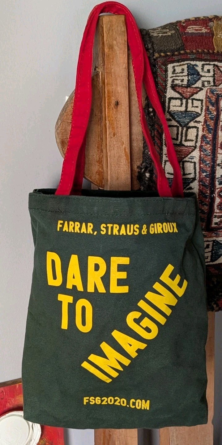 NY Bookstore Farrar Straus & Giroux Bag Quote By Activist Author Grace Paley