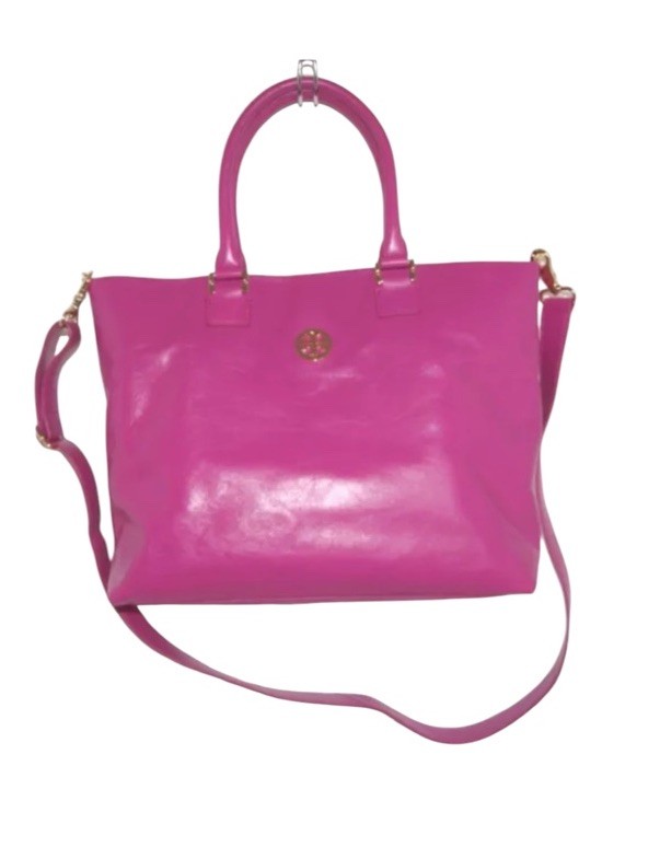 Tory Burch Dena Tote (Style 90009604) in Magenta.