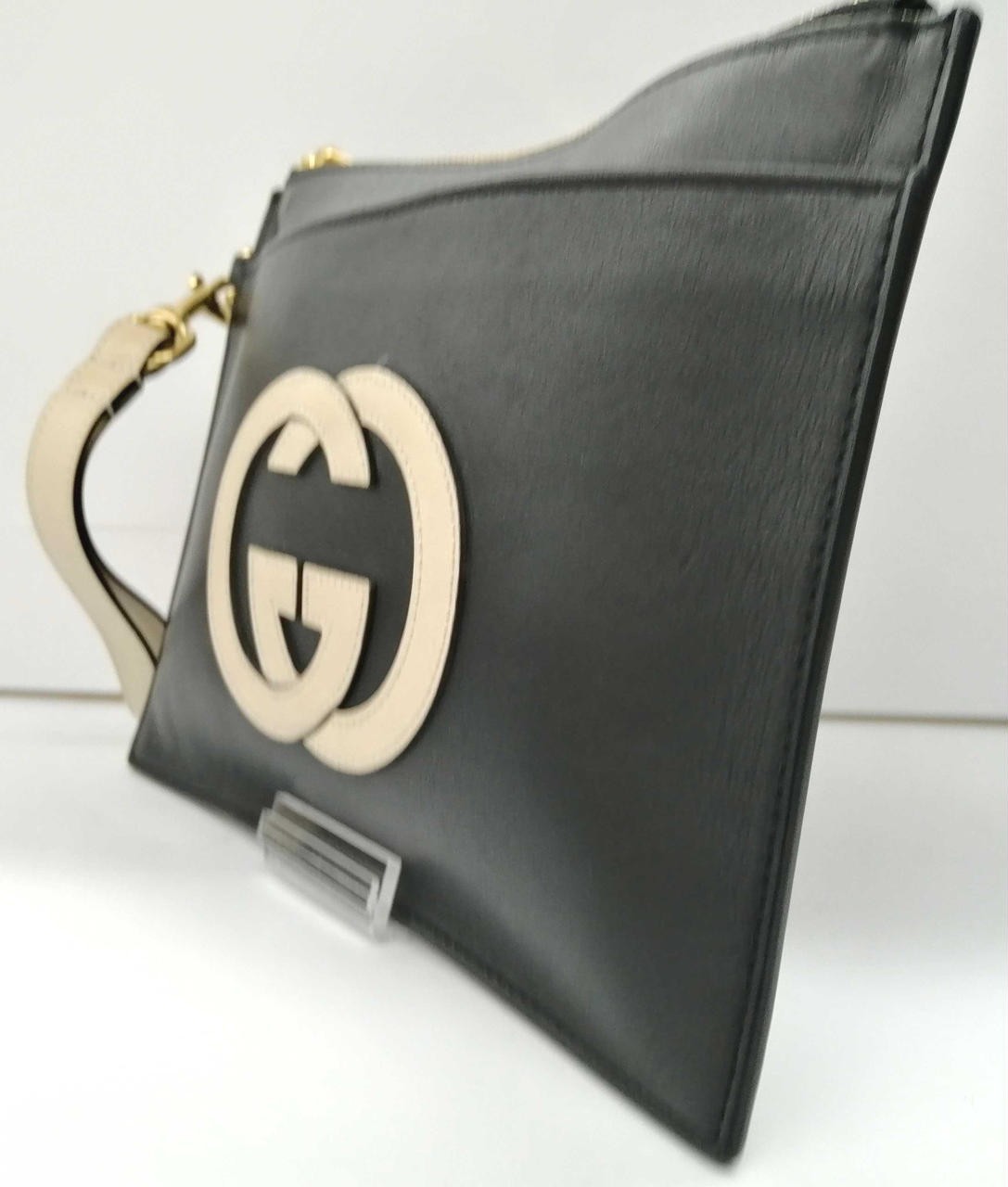 GUCCI Clutch Black Smooth Calf Leather 658843 Auth Japan