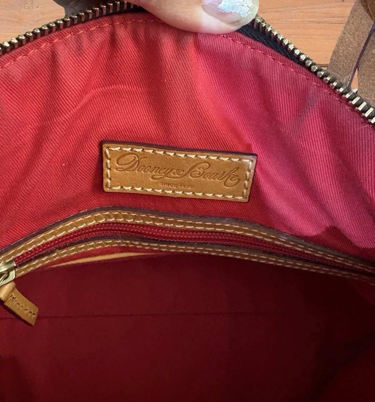 Dooney Bourke Dark Brown T’Moro Gretta Celeste Satchel DB Logo Monogram Bag DB02