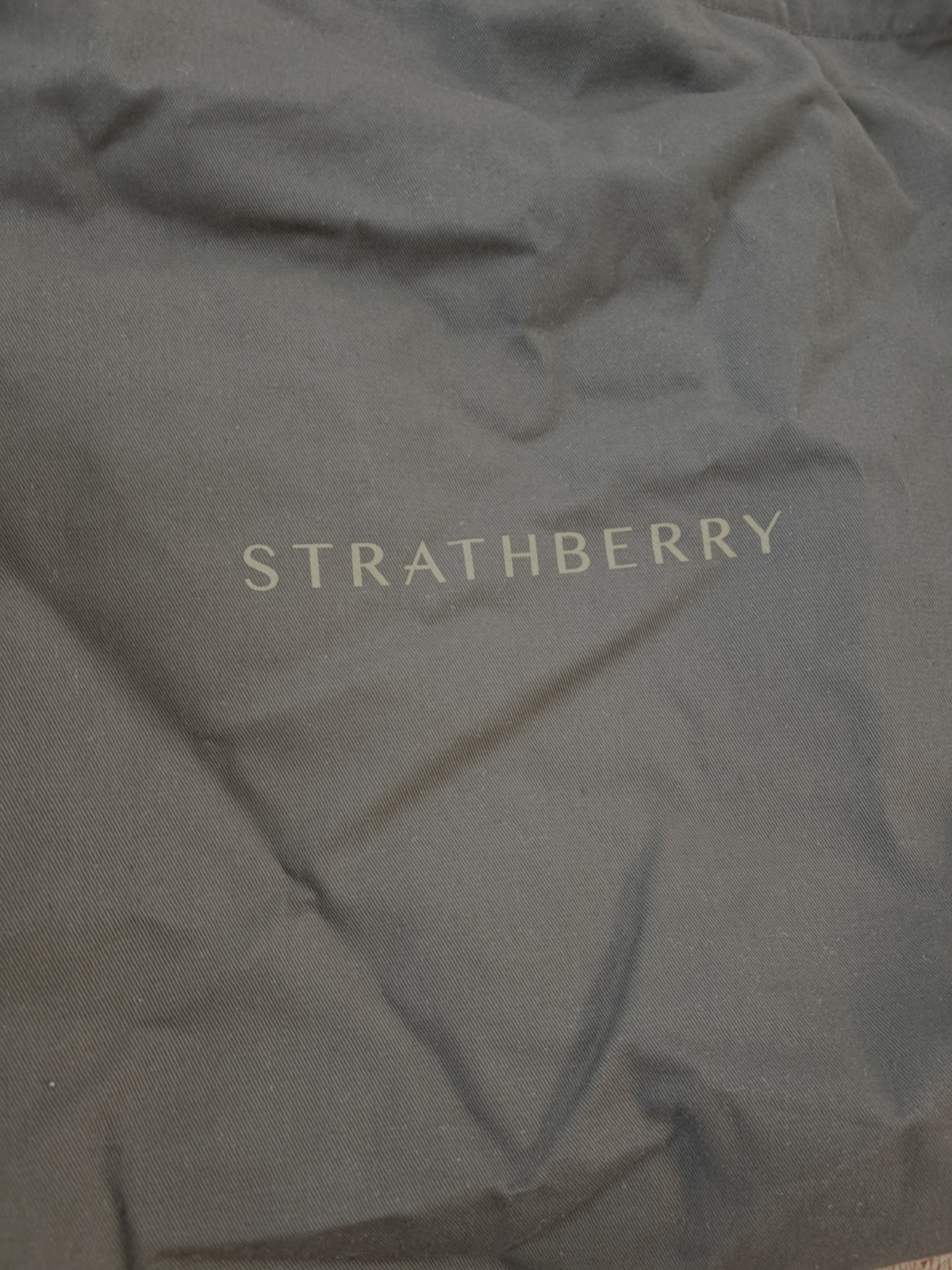 Strathberry large leather tote in color black