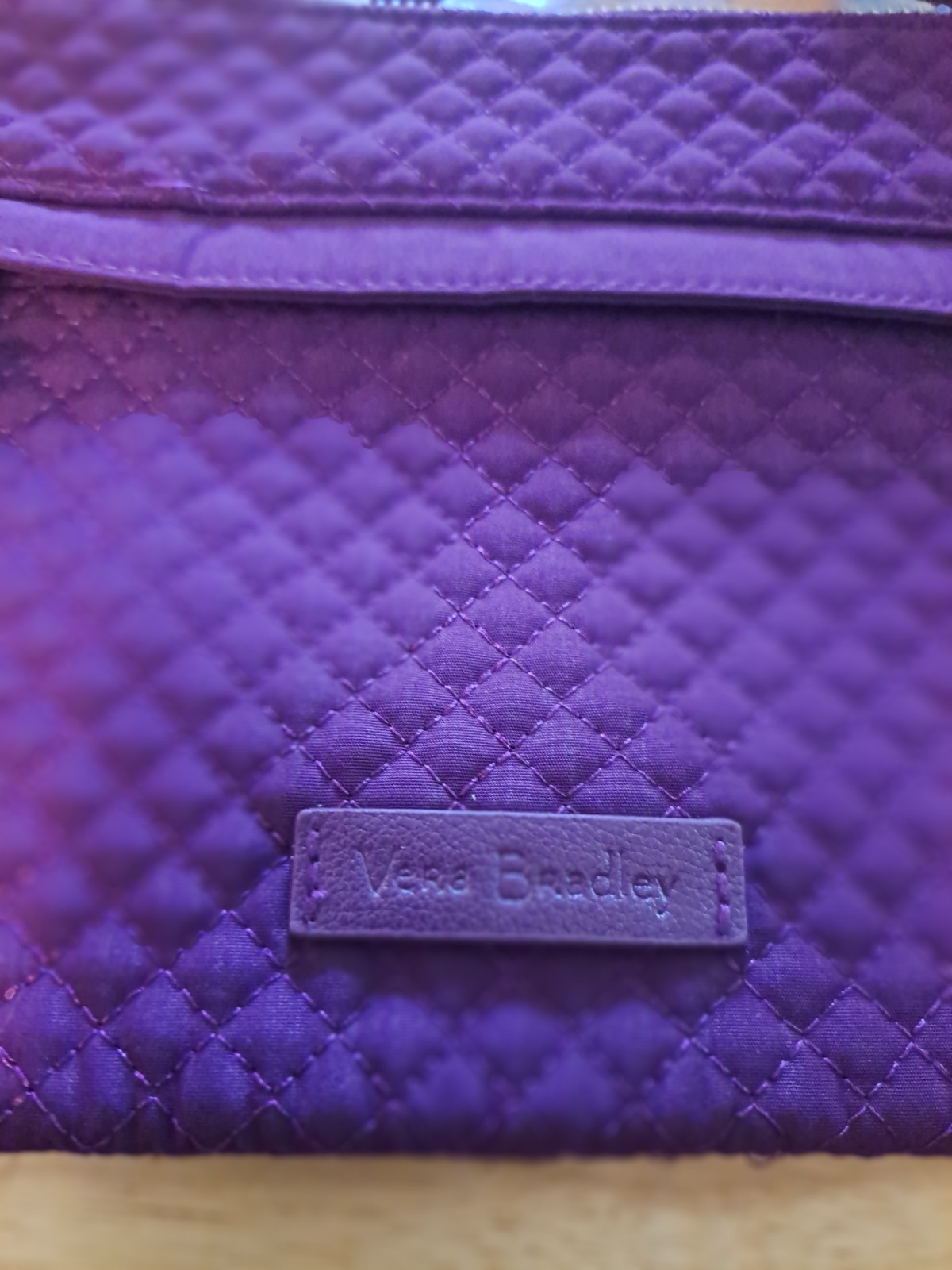 new vera bradley RFID crossbody/wristlet, lilac paisley/purple. New/tags on.