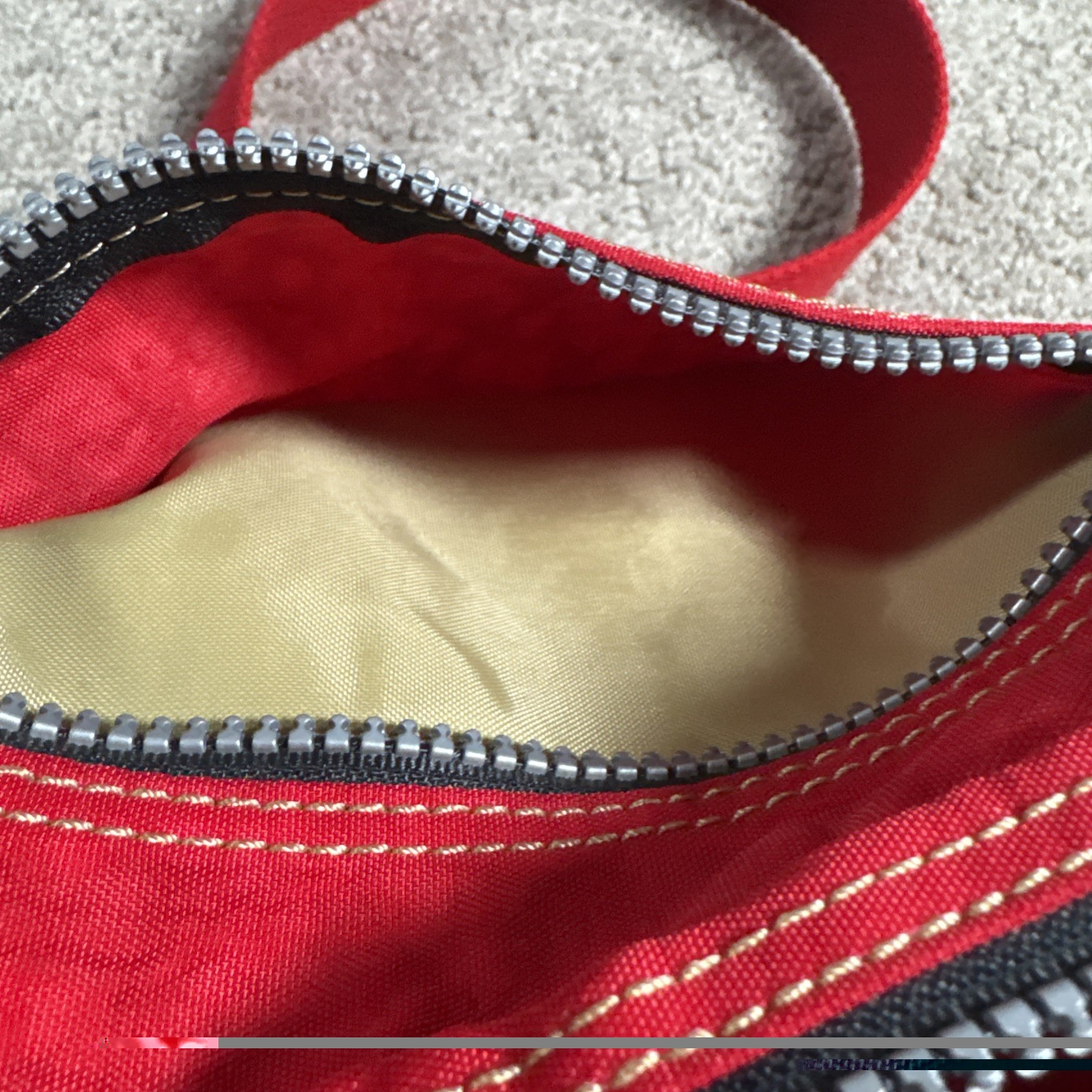 Kipling Red Shoulder Bag Satchel Purse Crossbody Strap Multiple Pockets