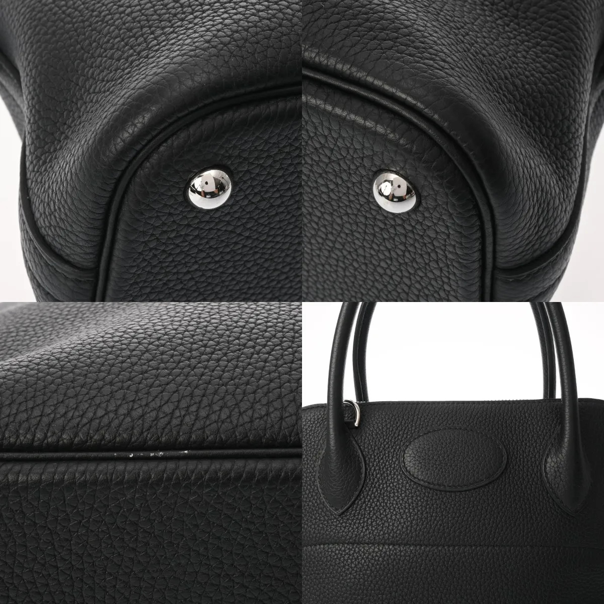 Hermes Bolide 31 2WAY Handbag Clemence Leather Black #WB487