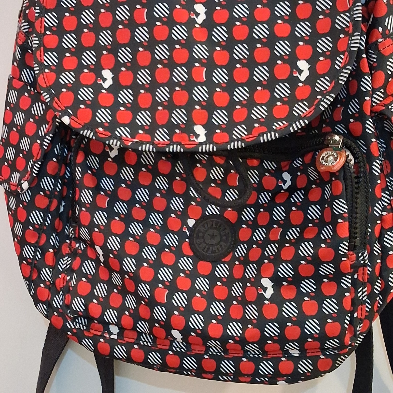 Kipling Disney Snow White Red / Black Apple Design Backpack Limited Edition Mint