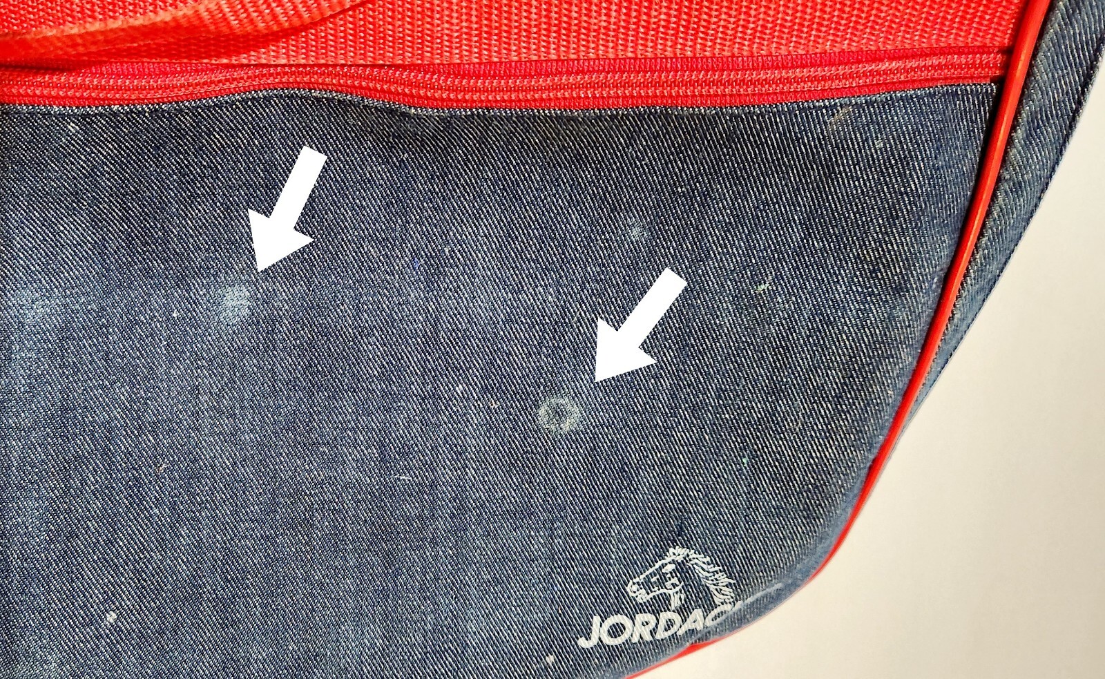 Vintage 1980s Jordache Denim Hand Bag Travel Bag Tote
