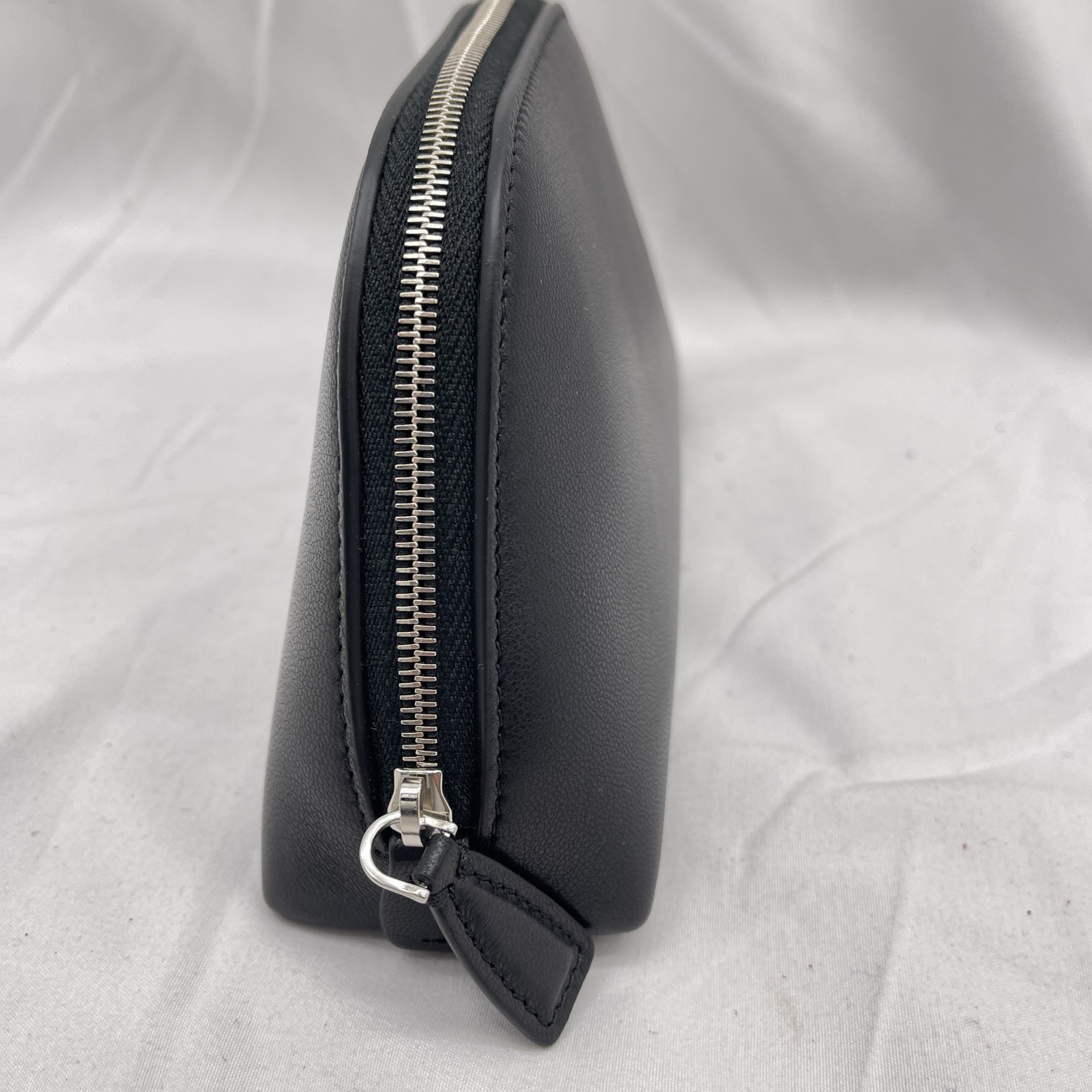The Row Womens Mini Devon Pouchette Clutch Leather Black