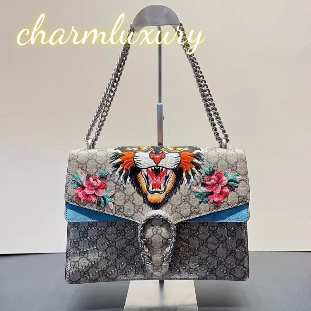 Gucci Dionysus Bag Embellished GG Coated Canvas