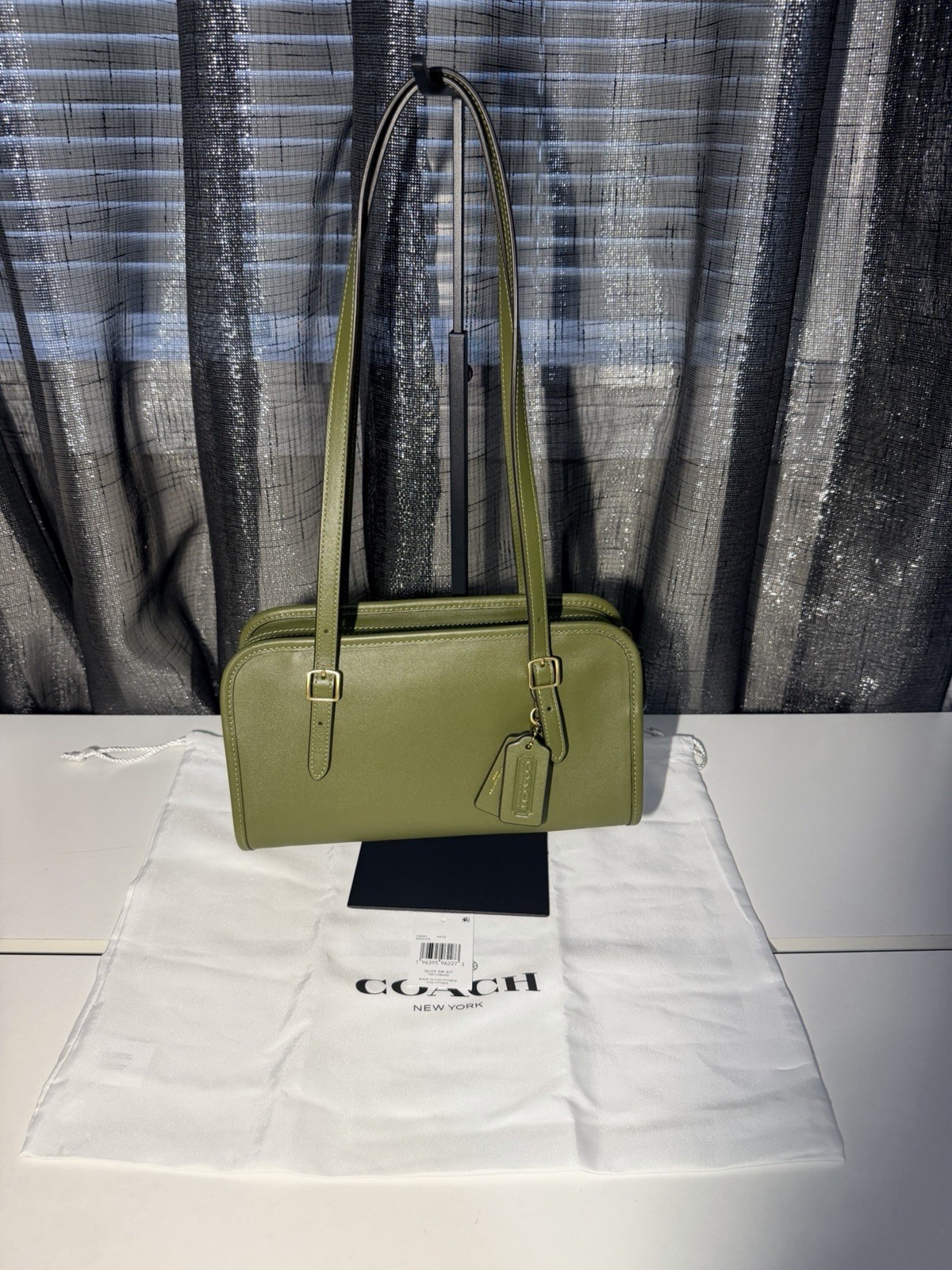 Coach Green/Olive Swing Zip Shoulder Bag w/ Original Dust Bag Gold Hardware