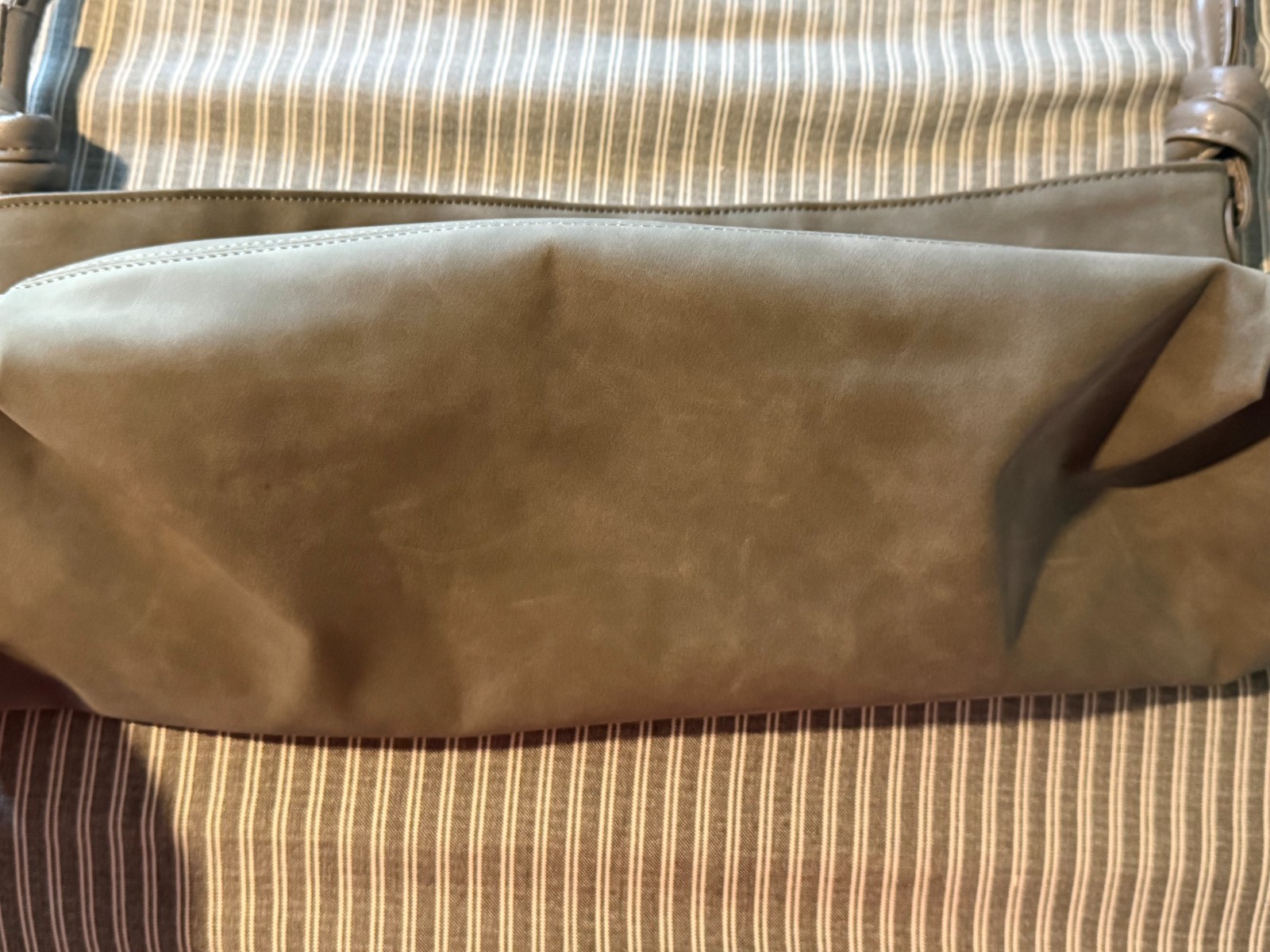 8 Other Reasons Gray Leather Shoulder Bag Purse Large 16×13 Soft Slouchy Chic