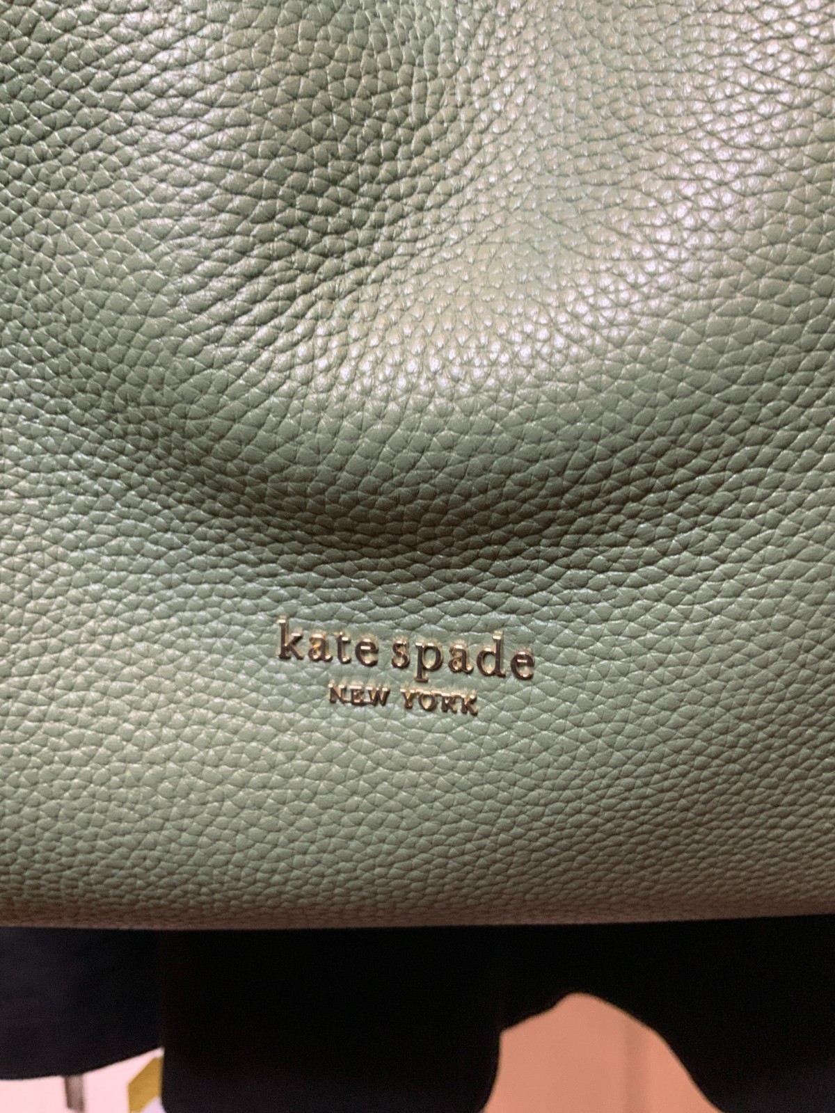 Kate Spade Romaine Green Pebbled Leather Knott Medium Tote Crossbody Satchel NWT