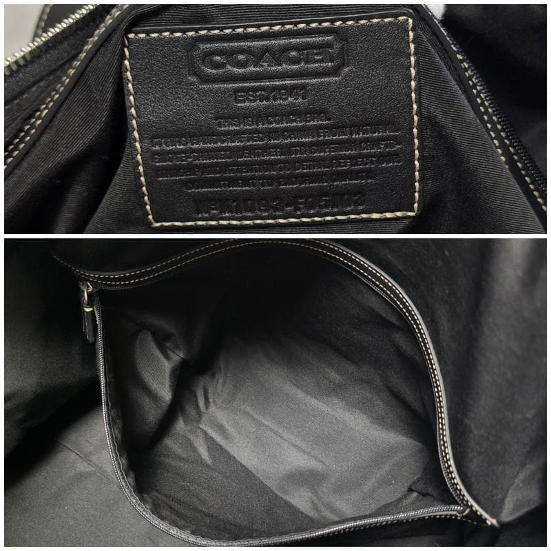 Excellent Condition COACH All Leather Boston Bag Black F05J03