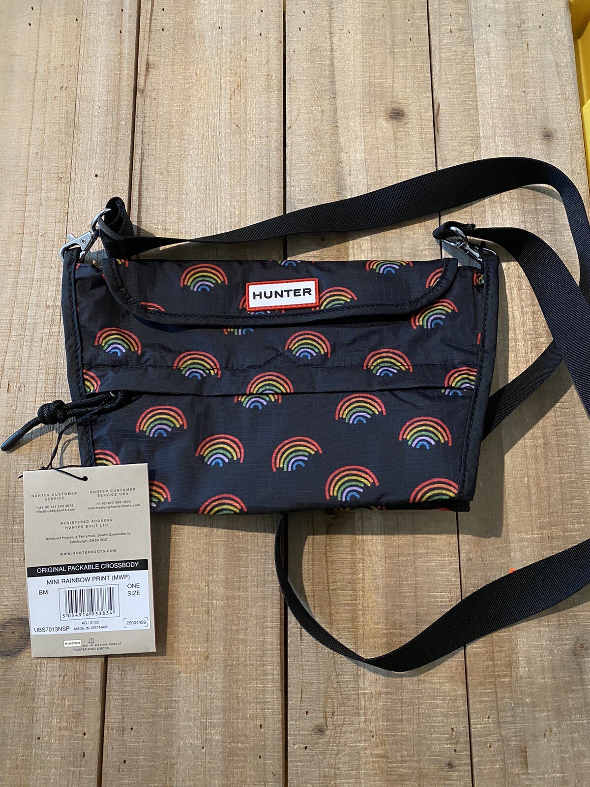 HUNTER Original Crossbody Bag | Packable | Rainbow Pride Print