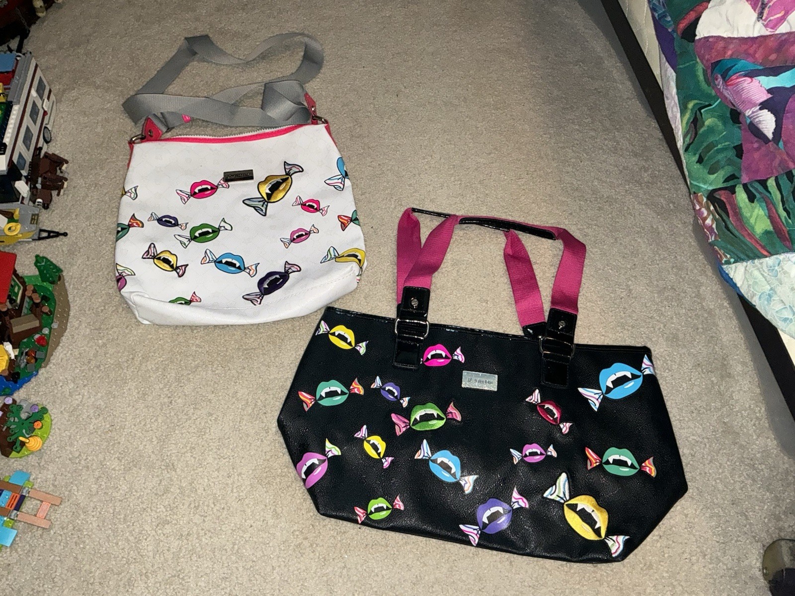 tokidoki Pico Fluo Black and White Purse Crossbody Bag Lot of 2
