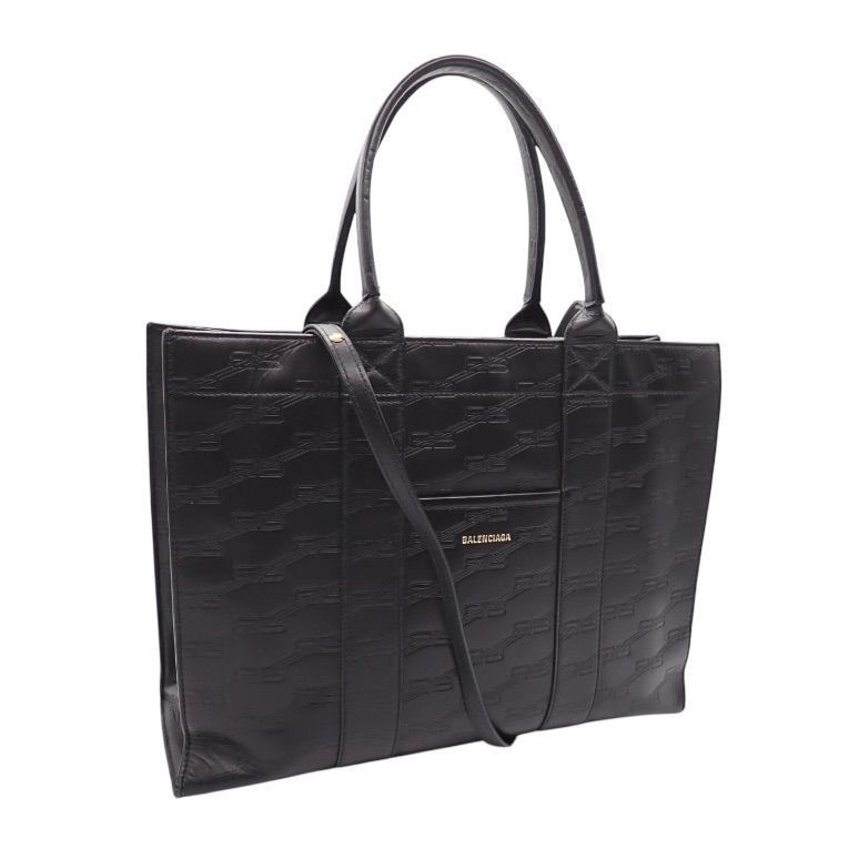 BALENCIAGA Bag: Hardware Medium 714177 Black W35H27D13cm w/strap;