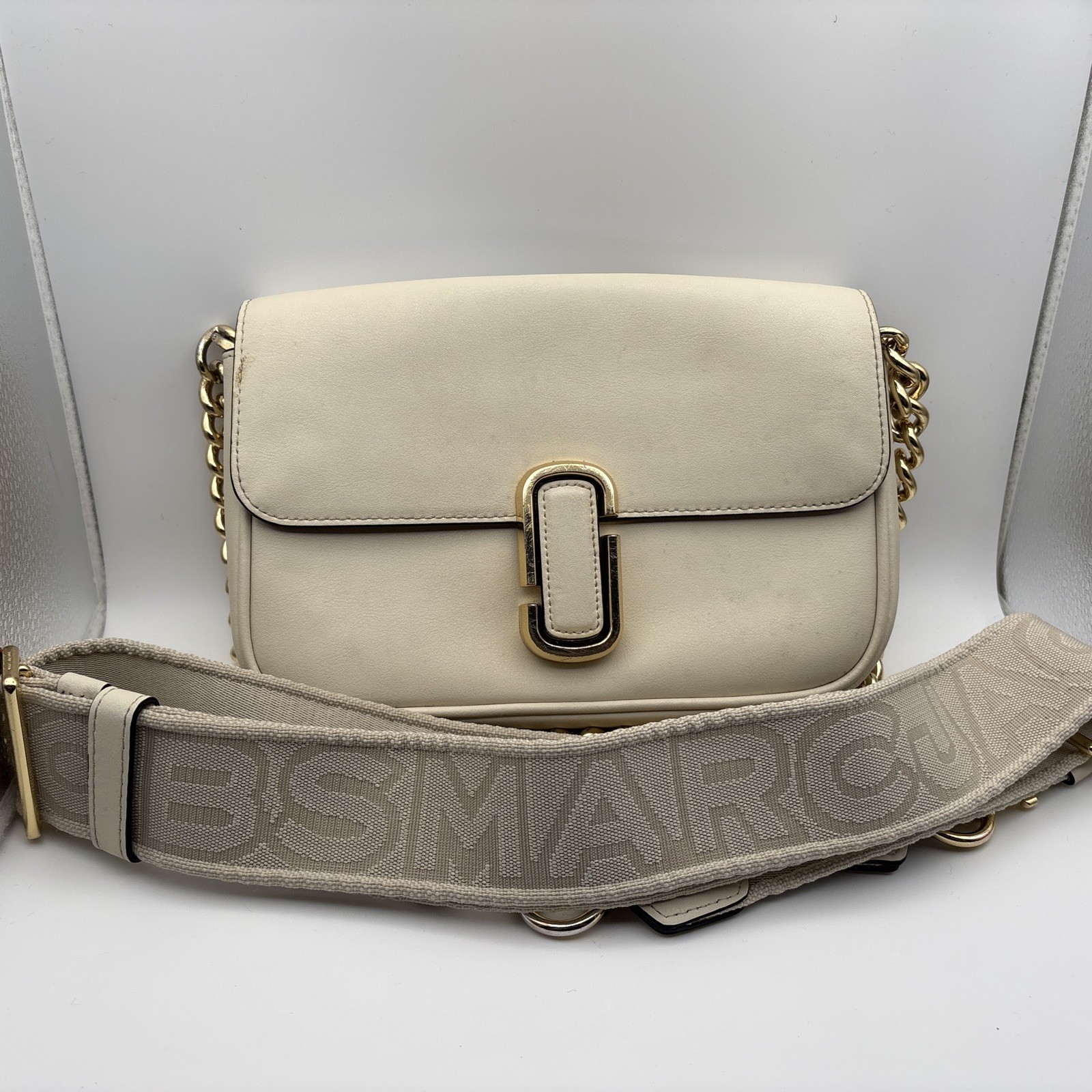 Marc Jacobs Bag The Snapshot Dtm Tan/Cream Crossbody Bag