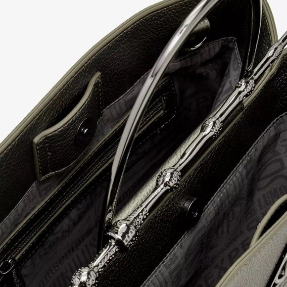 Loungefly Harry Potter Black Gold Pebble Texture Elder Wand Handbag & Wallet
